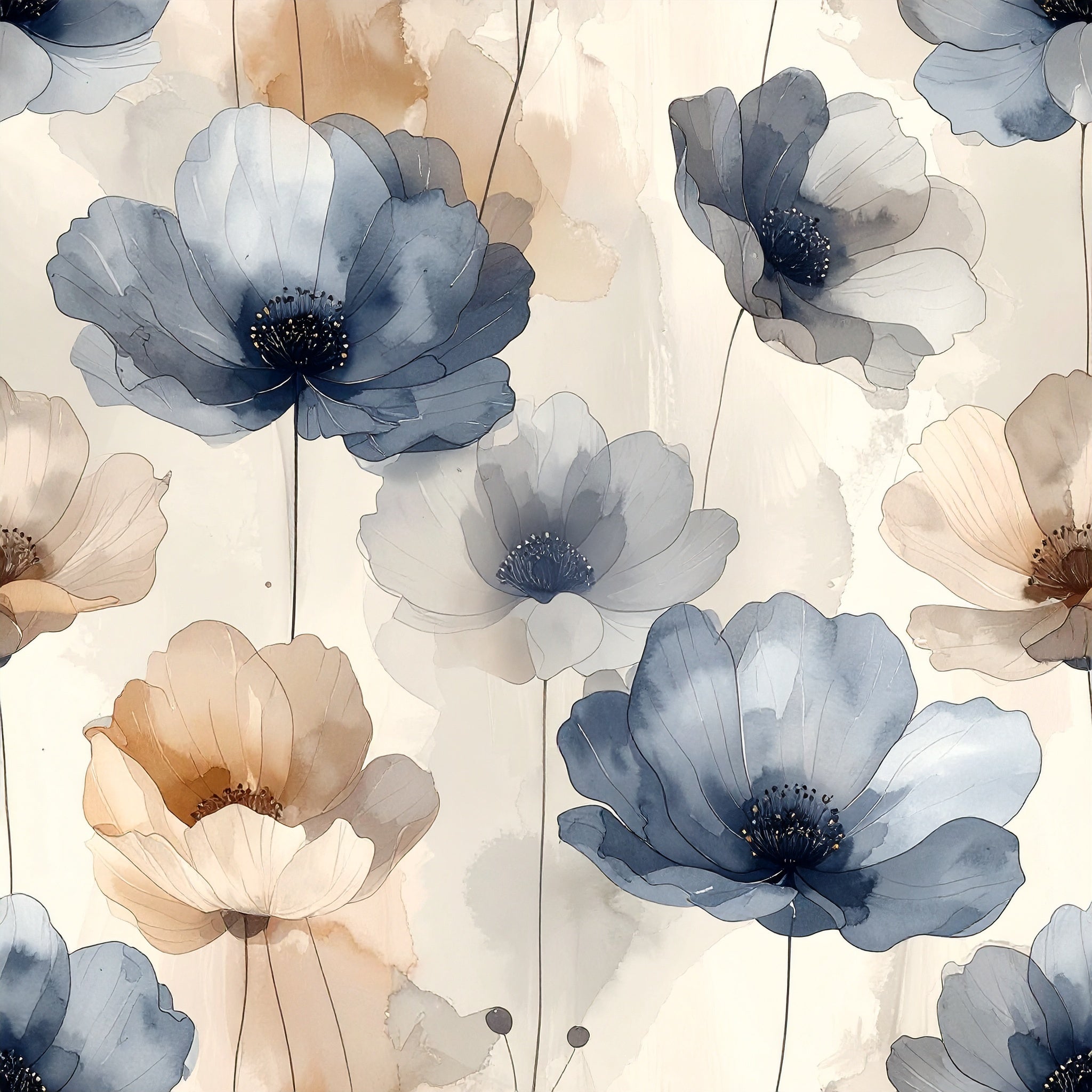 Abstract Ink Bloom Wallpaper Peel and Stick Wallpaper | Accent Haus