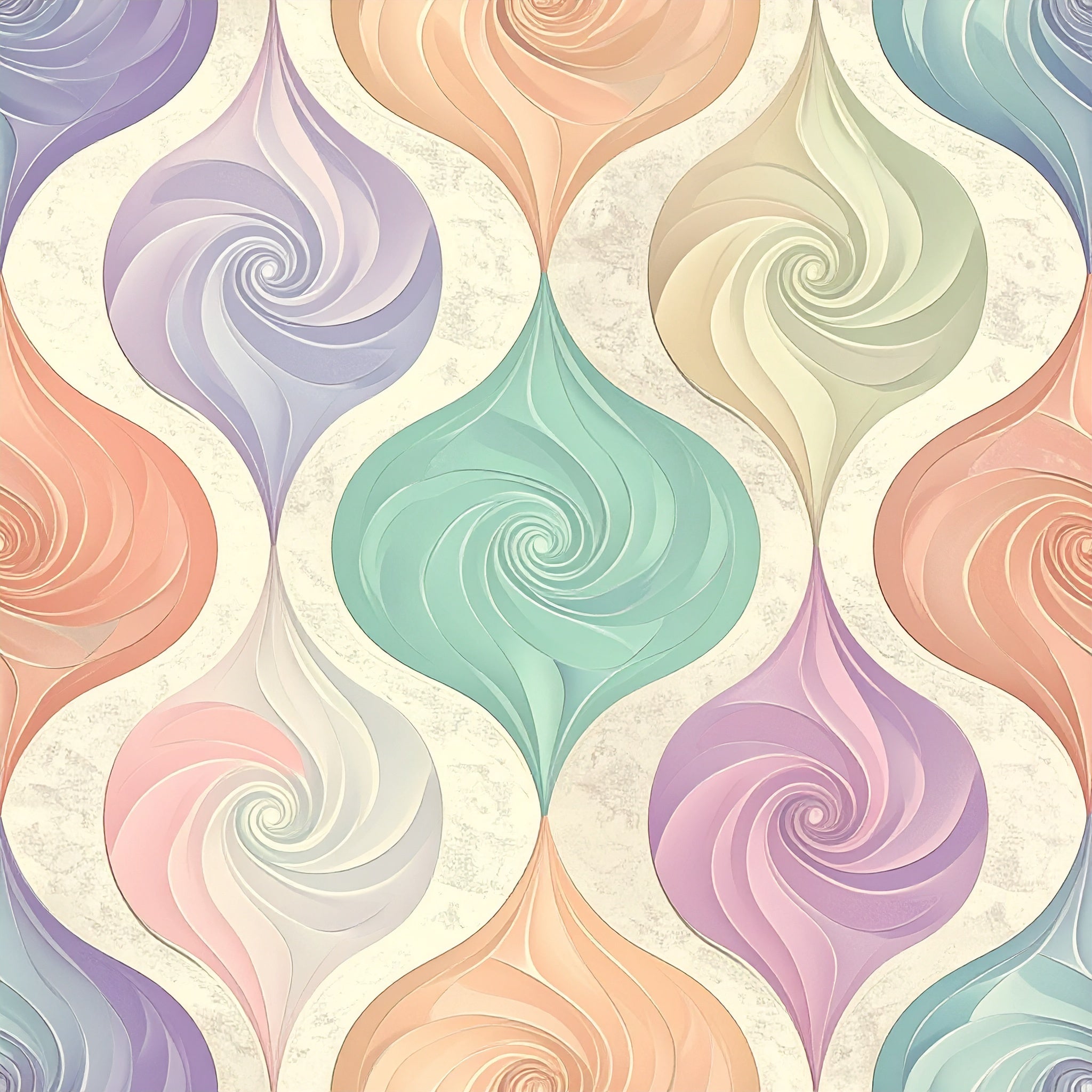 Abstract Shell Curves Wallpaper Peel and Stick Wallpaper | Accent Haus