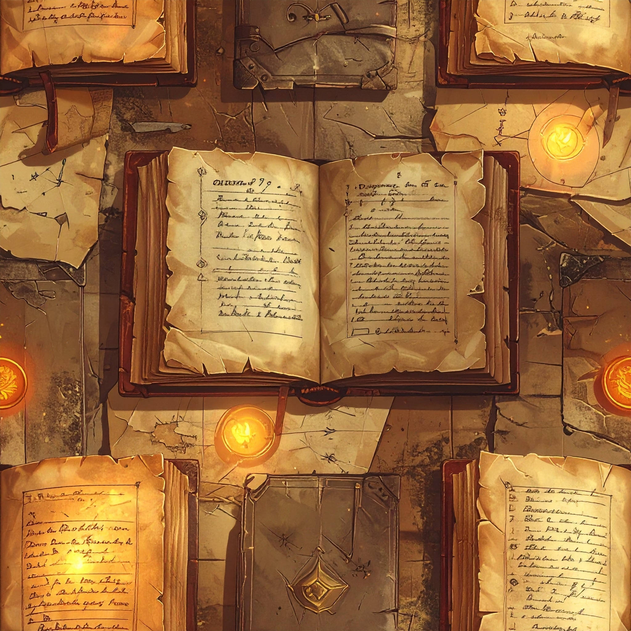 Ancient Quest Journal Pages Wallpaper Peel and Stick Wallpaper | Accent Haus