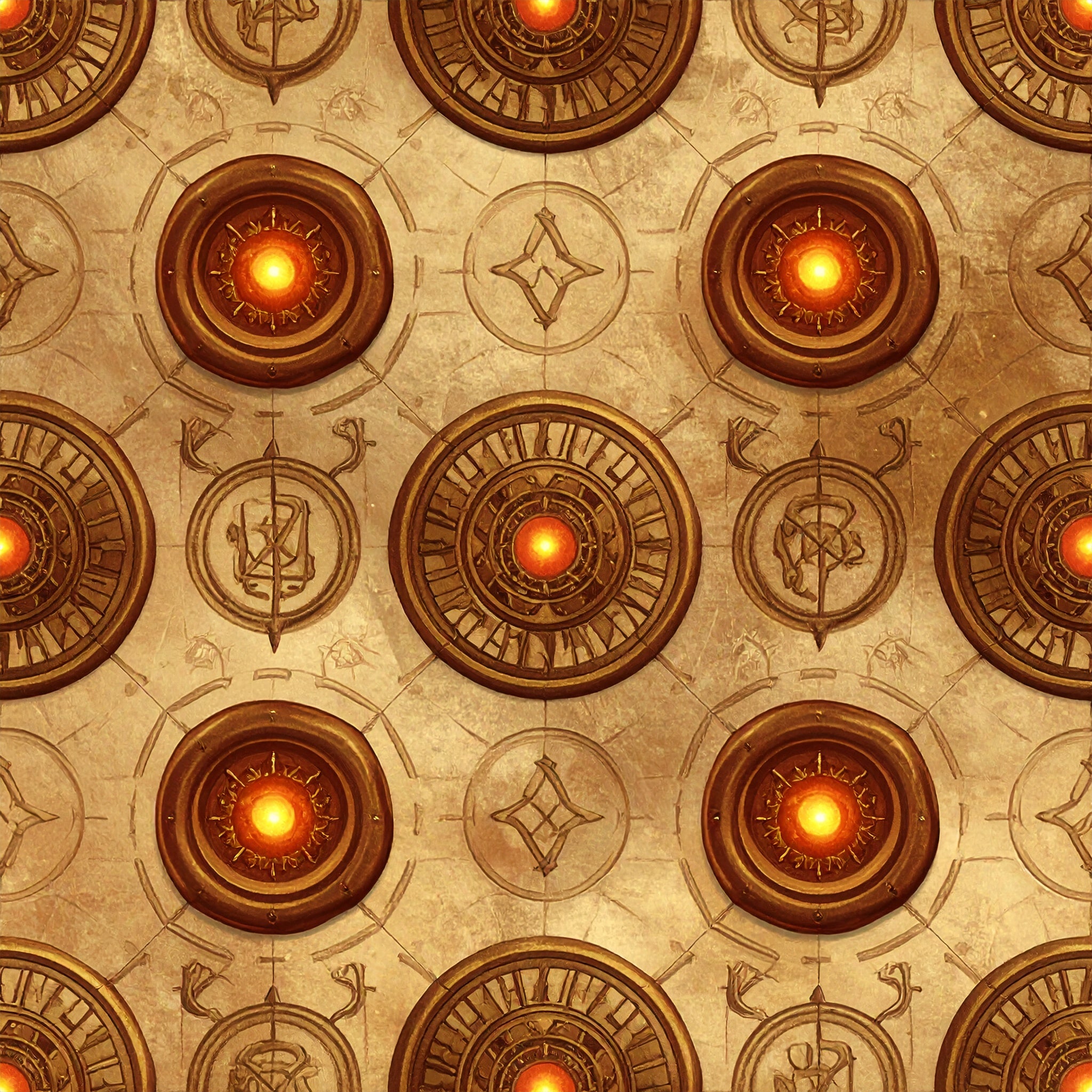Ancient Seal Unlock Pattern Wallpaper Peel and Stick Wallpaper | Accent Haus