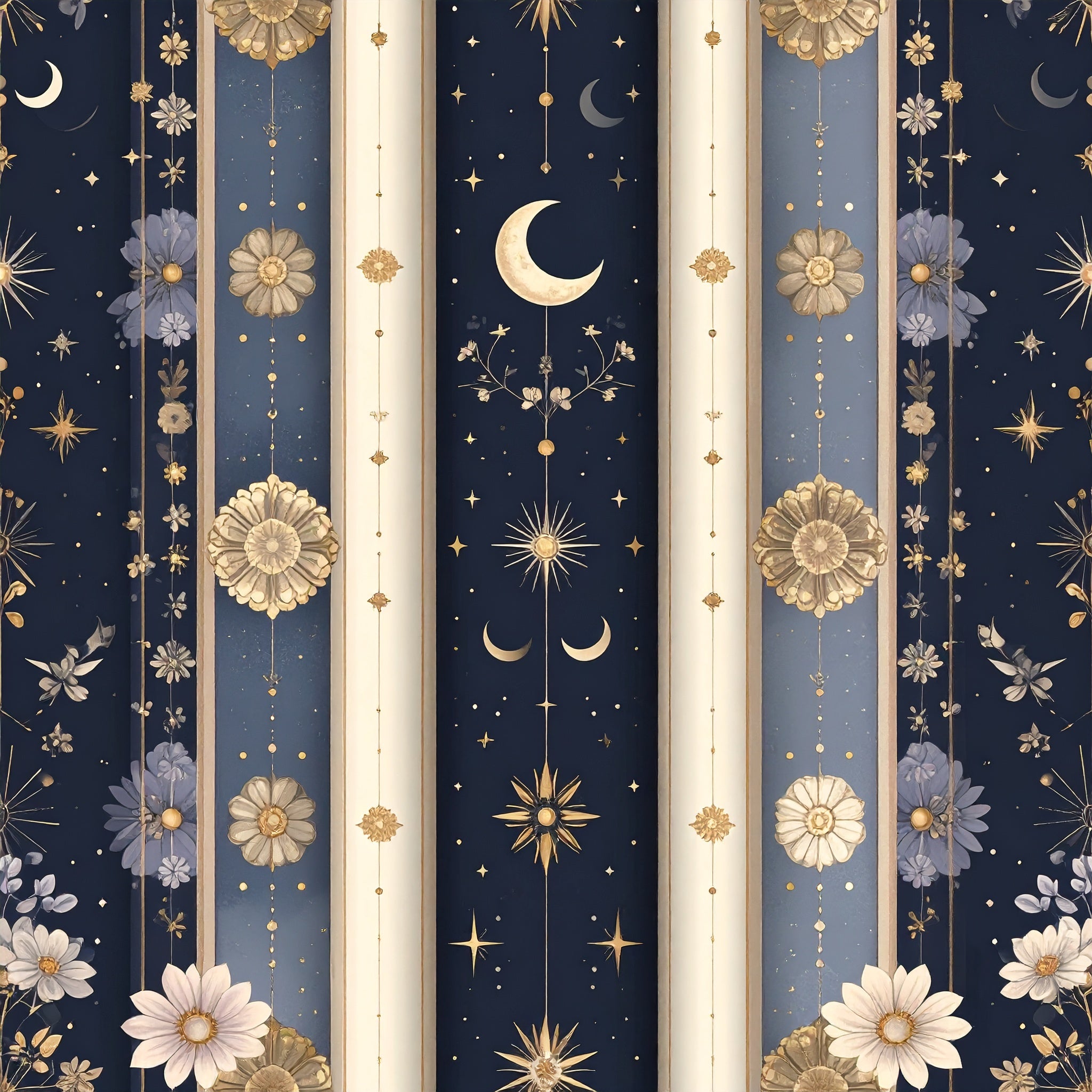 Celestial Bloom Wallpaper Peel and Stick Wallpaper | Accent Haus