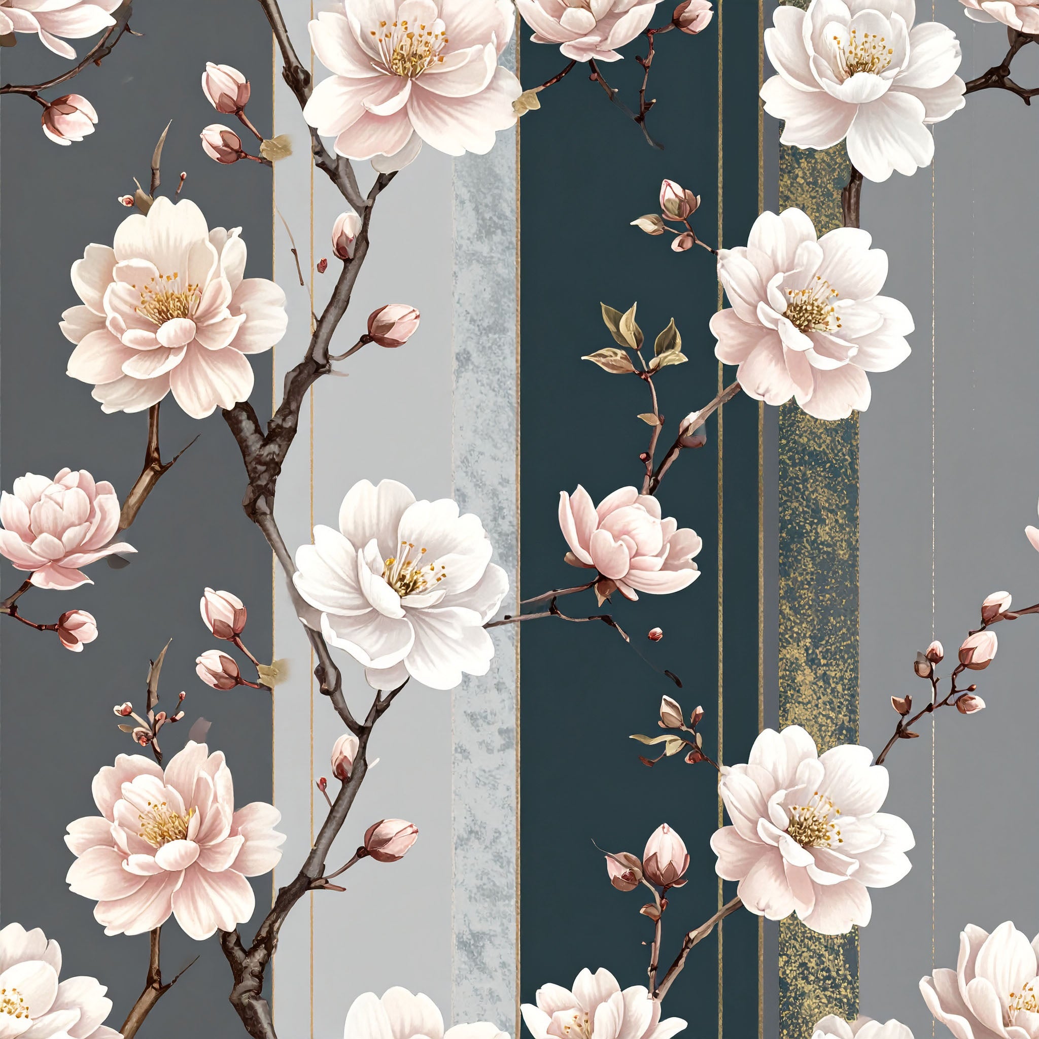 Elegant Cherry Blossom Wallpaper Peel and Stick Wallpaper | Accent Haus