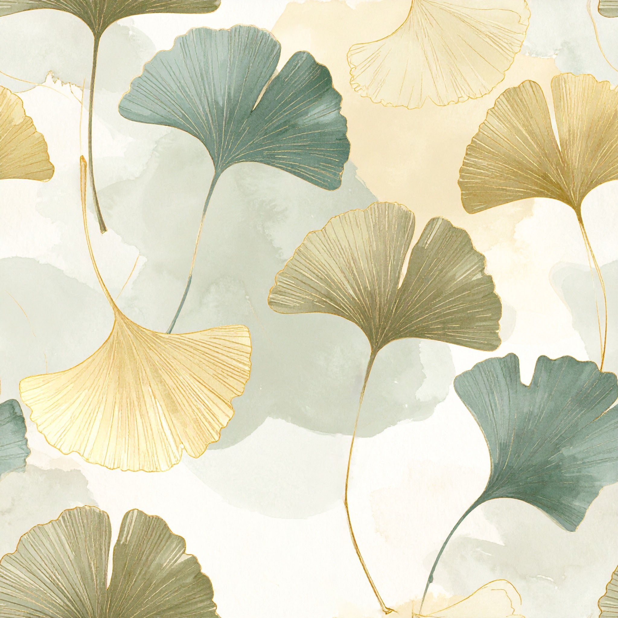 Elegant Ginkgo Drift Wallpaper Peel and Stick Wallpaper | Accent Haus