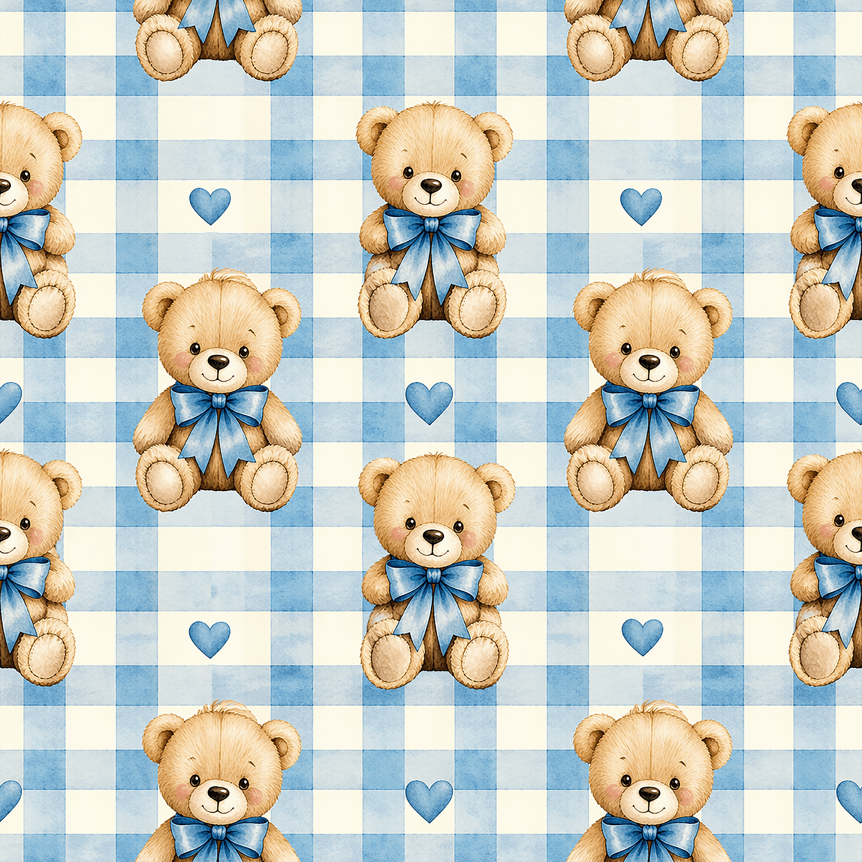 Gingham Cloud Check Wallpaper Peel and Stick Wallpaper | Accent Haus