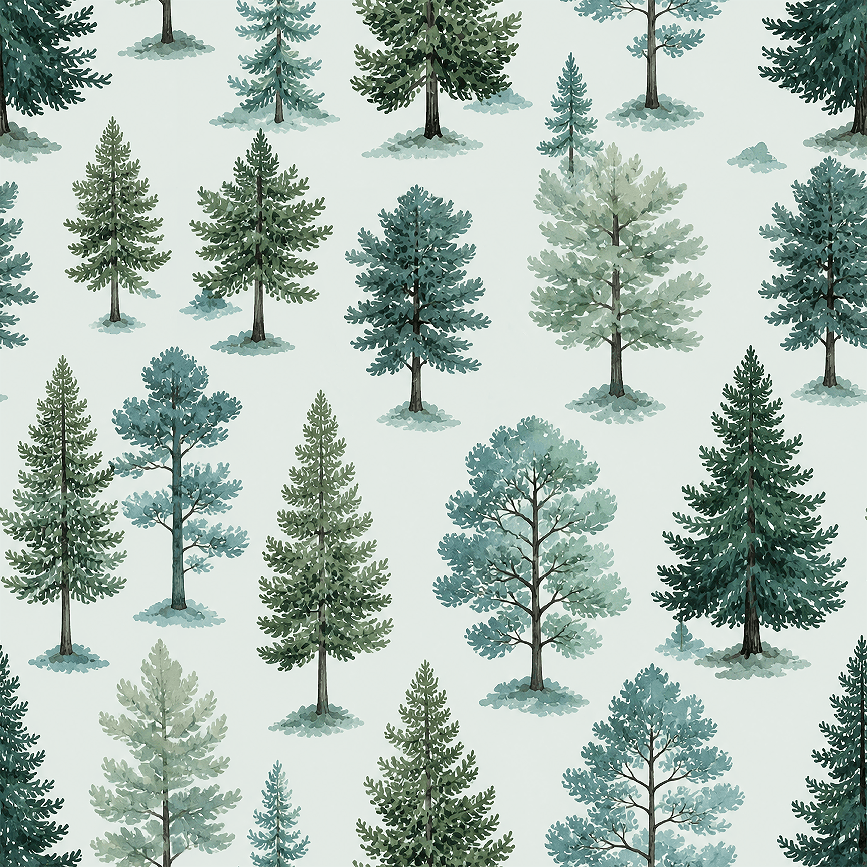 Holiday Pine Forest Wallpaper Peel and Stick Wallpaper | Accent Haus