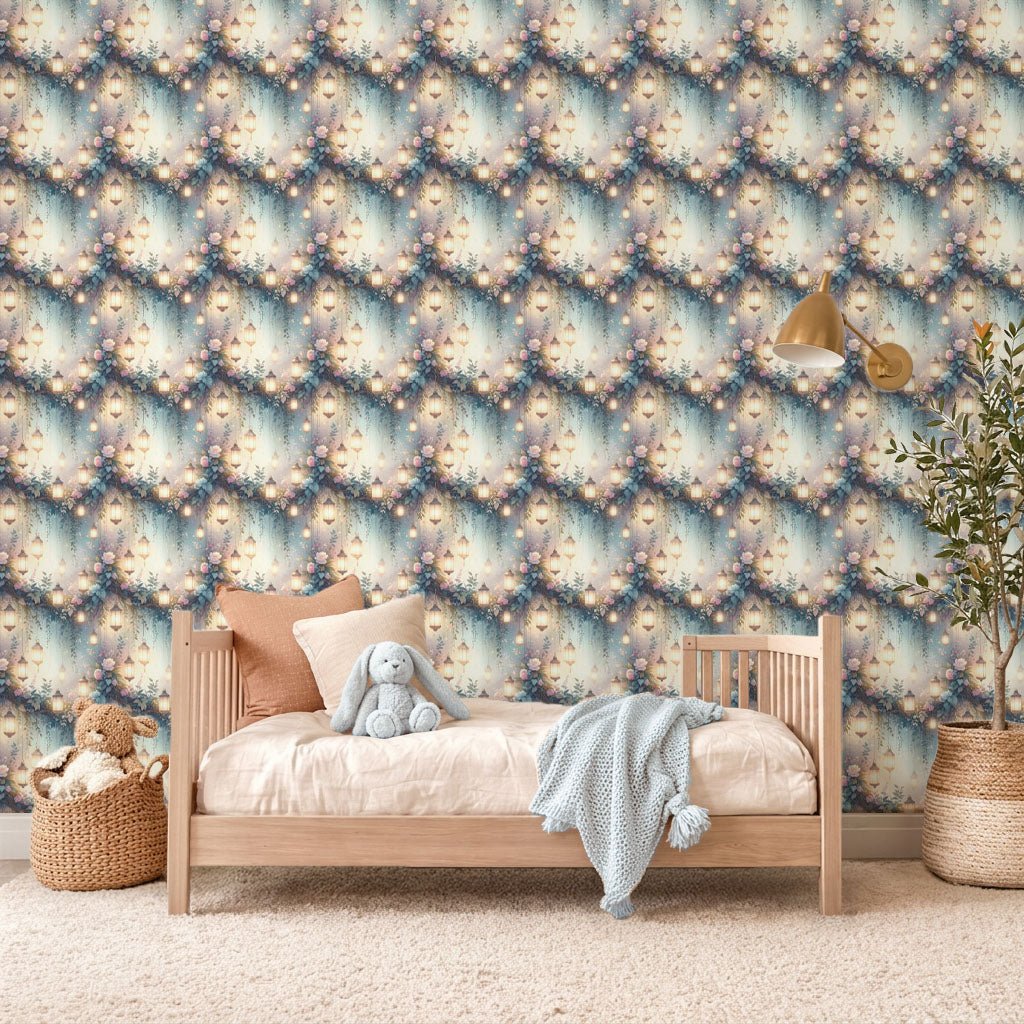 Fairy Lantern Garden Wallpaper Peel and Stick Wallpaper | Accent Haus