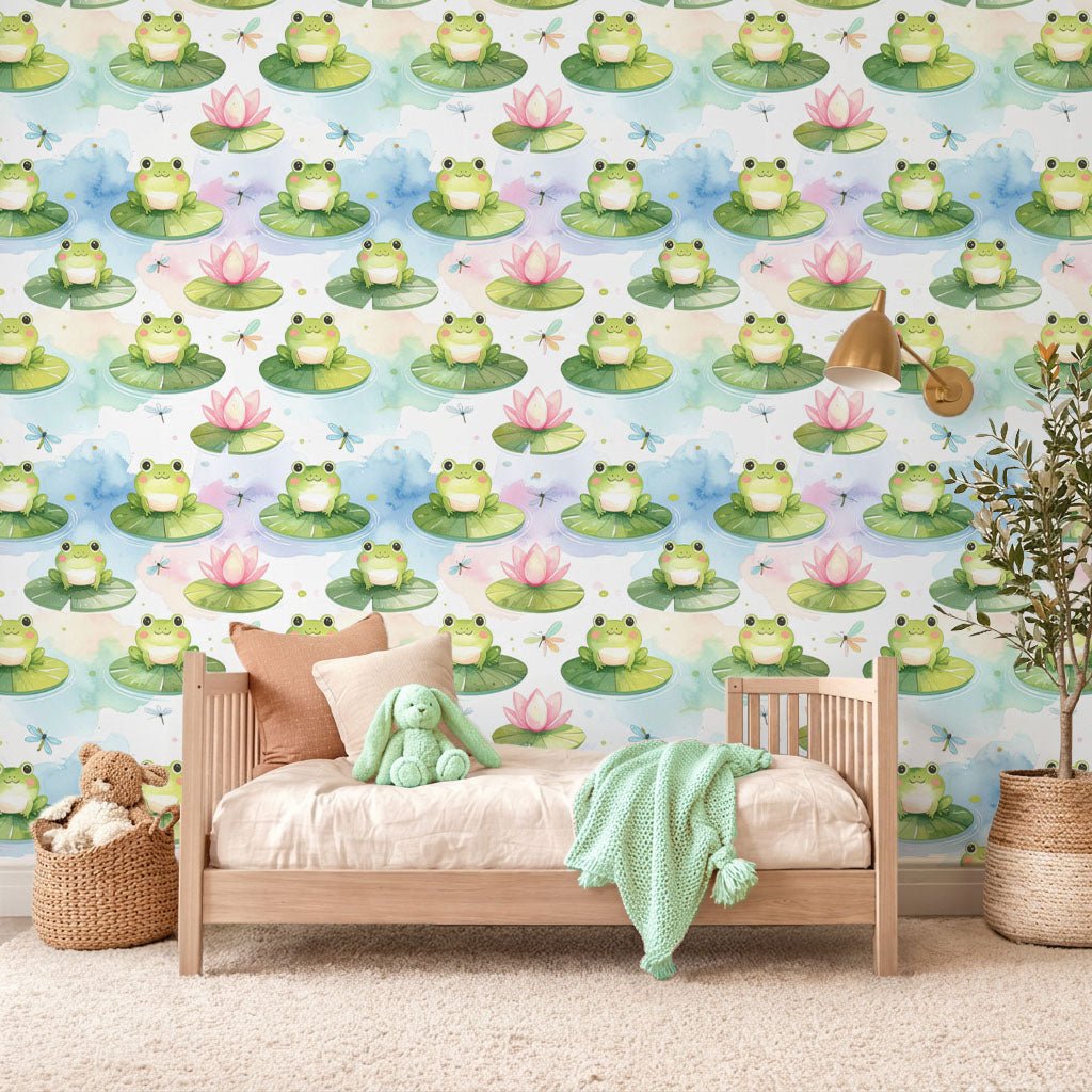 Frog Pond Party Wallpaper Peel and Stick Wallpaper | Accent Haus