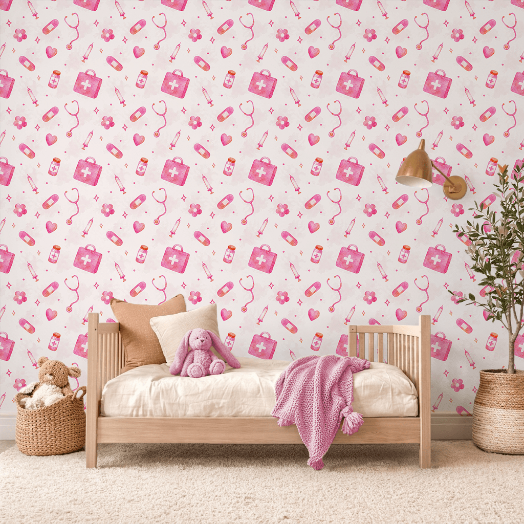 Rosy Remedy Repeat Wallpaper Peel and Stick Wallpaper | Accent Haus