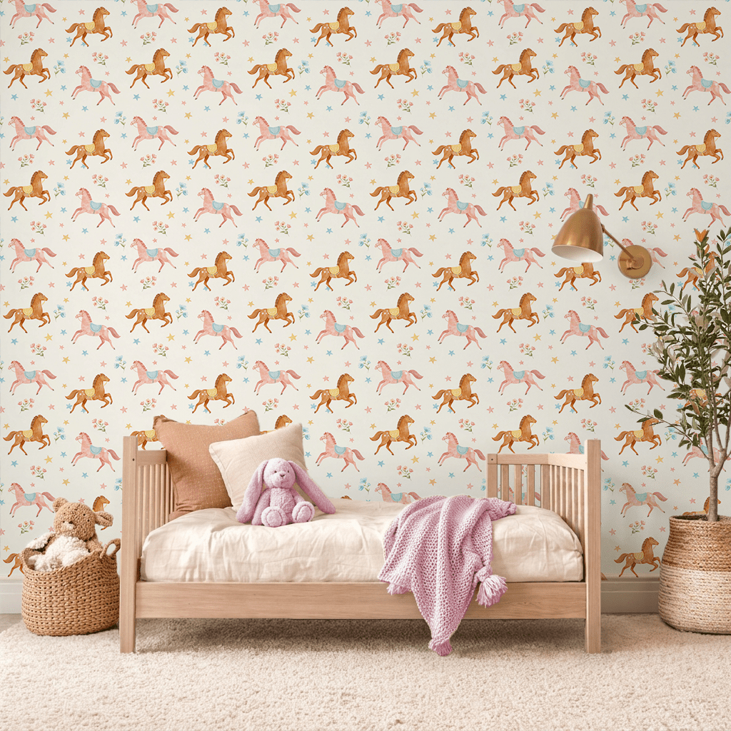 Enchanted Carousel Wallpaper Peel and Stick Wallpaper | Accent Haus