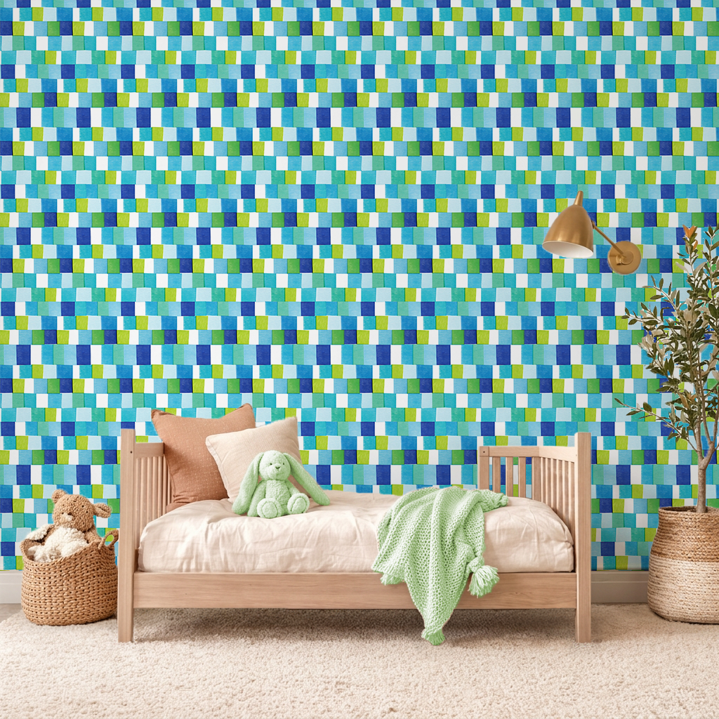 Coastal Mosaic Wallpaper Peel and Stick Wallpaper | Accent Haus