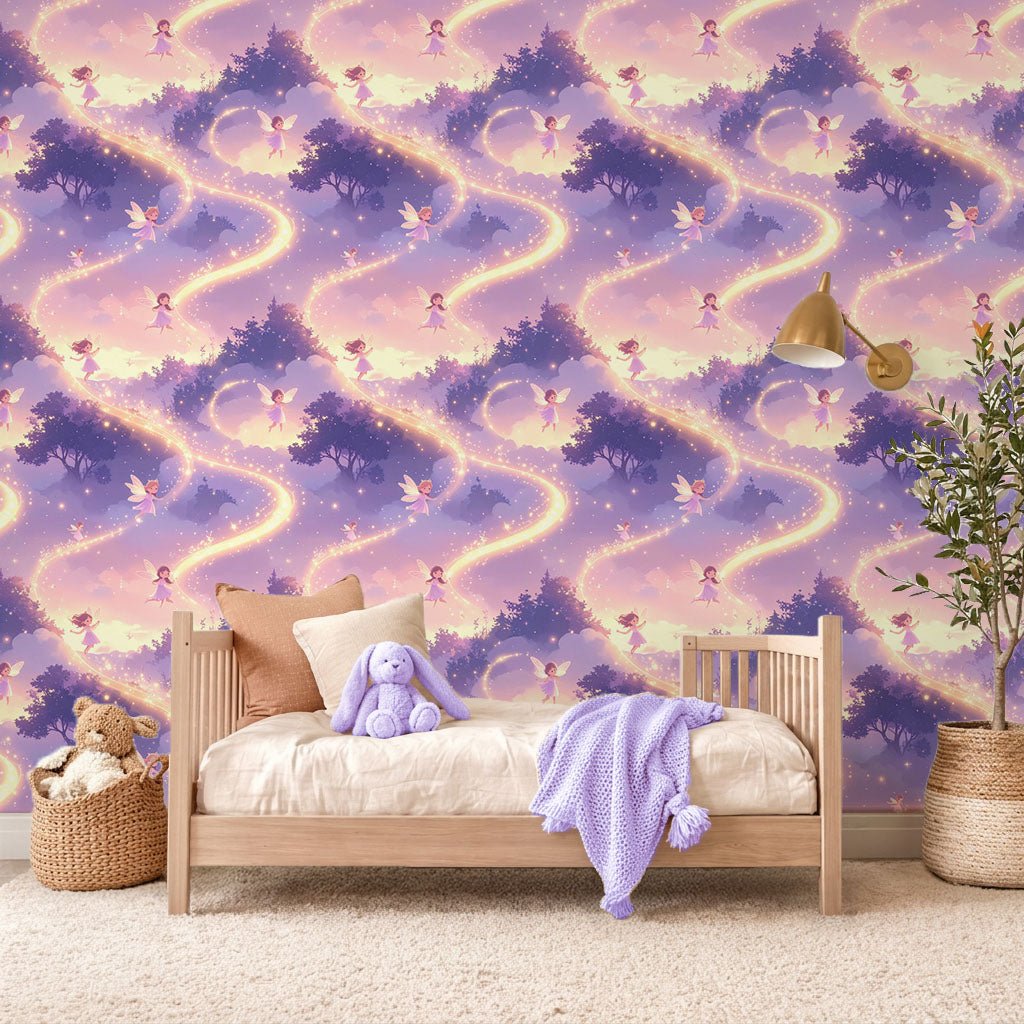 Fairy Light Trails Wallpaper Peel and Stick Wallpaper | Accent Haus