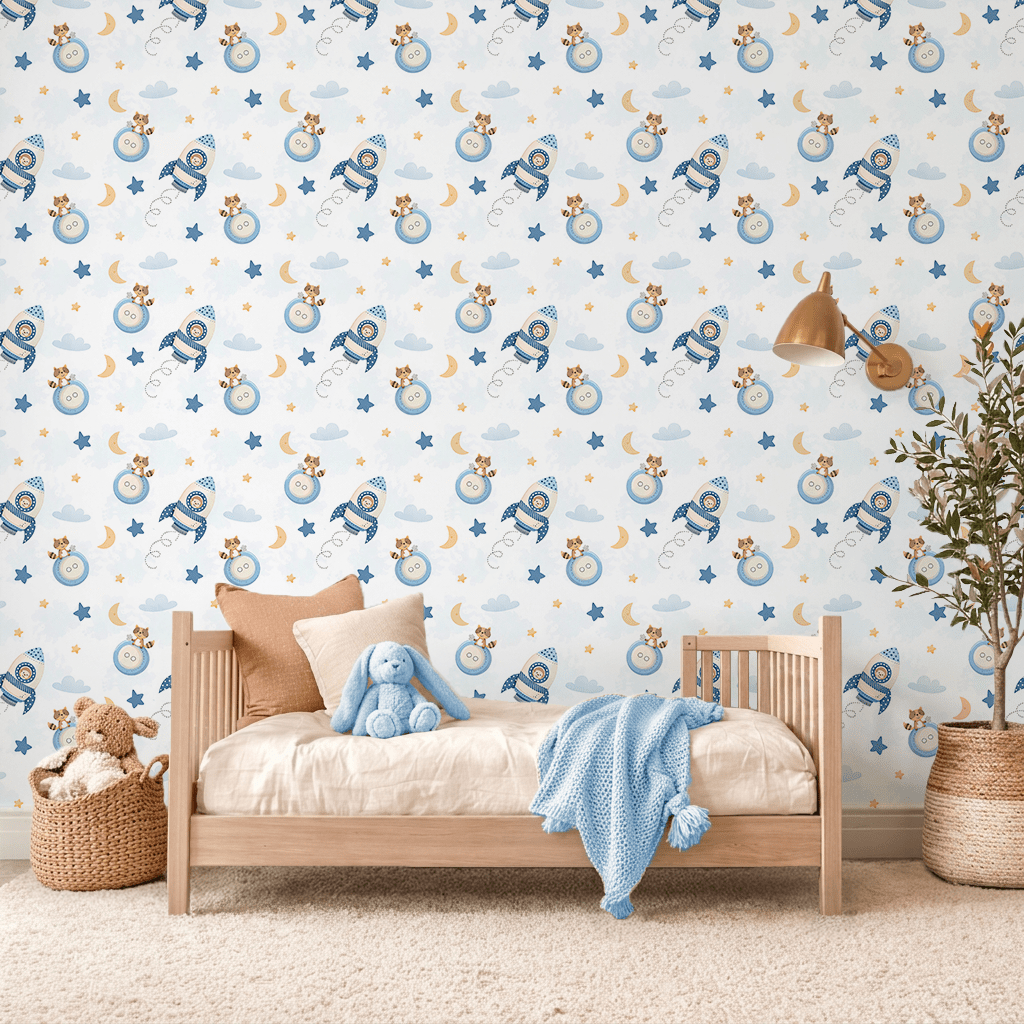 Raccoon Dreamscape Wallpaper Peel and Stick Wallpaper | Accent Haus