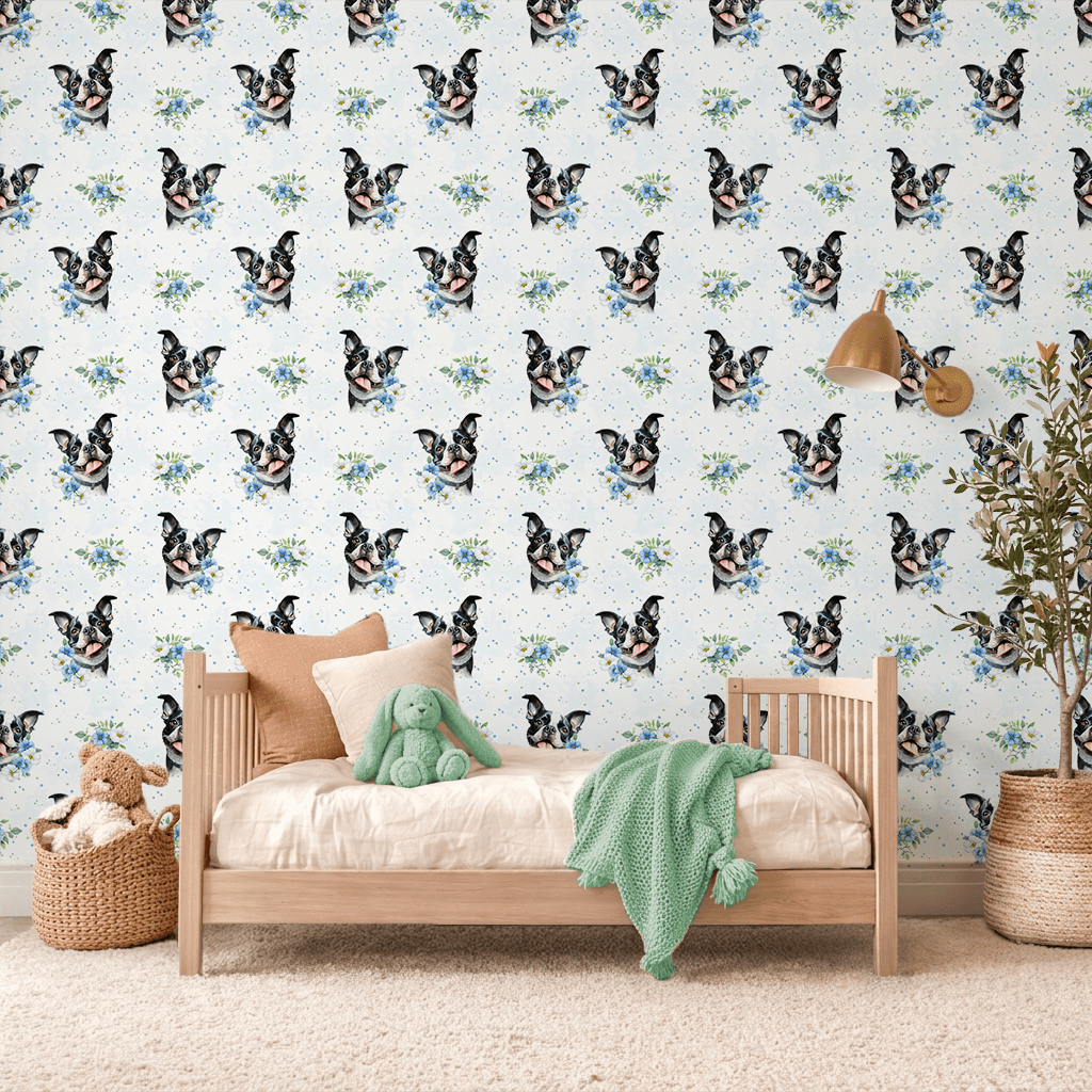Terrier Bloom Symphony Wallpaper Peel and Stick Wallpaper | Accent Haus