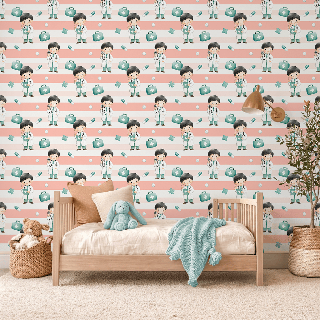 Tiny Doctors Delight Wallpaper Peel and Stick Wallpaper | Accent Haus
