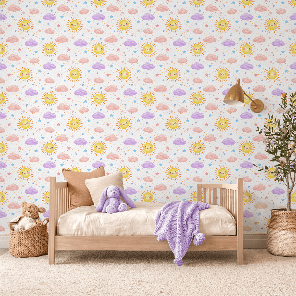 Sunbeam Whimsy Wallpaper Peel and Stick Wallpaper | Accent Haus