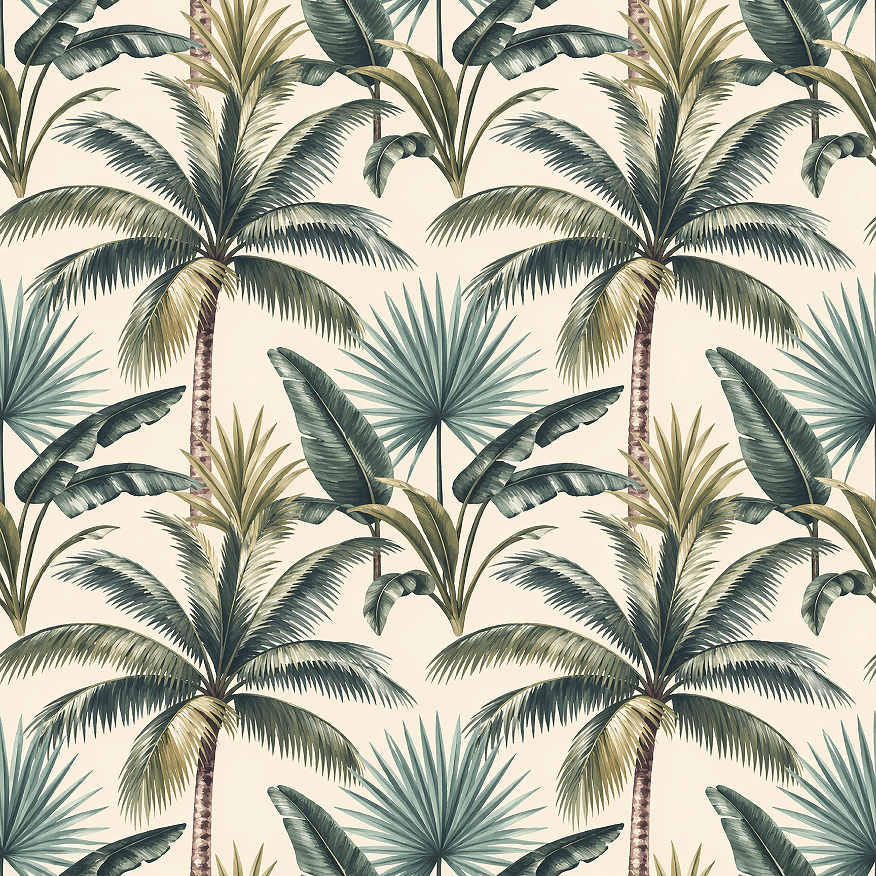 Palm House Neutral Wallpaper Peel and Stick Wallpaper | Accent Haus