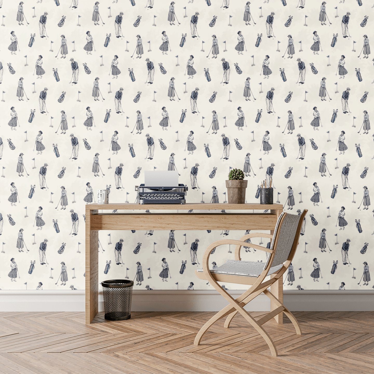 The Golfer’s Etude Wallpaper Peel and Stick Wallpaper | Accent Haus