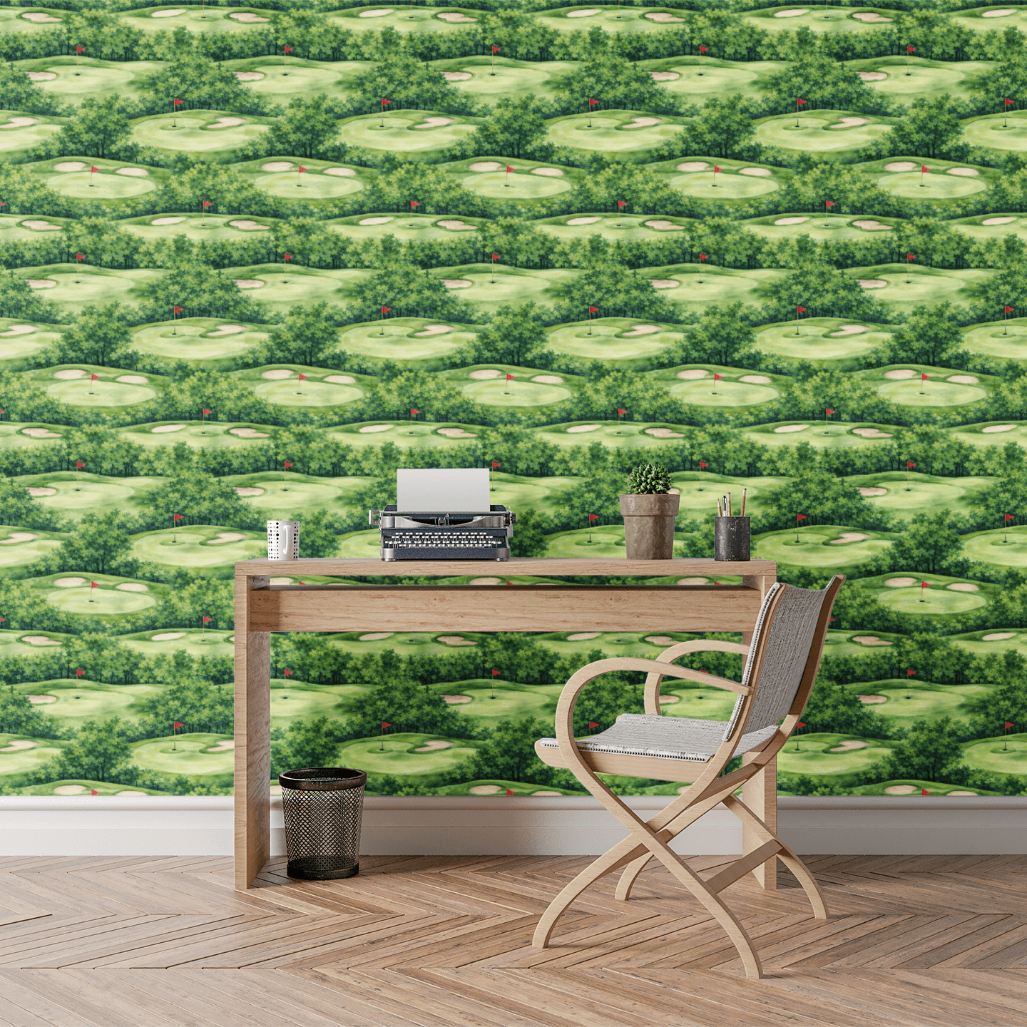 Whispering Pines Golfscape Wallpaper Peel and Stick Wallpaper | Accent Haus