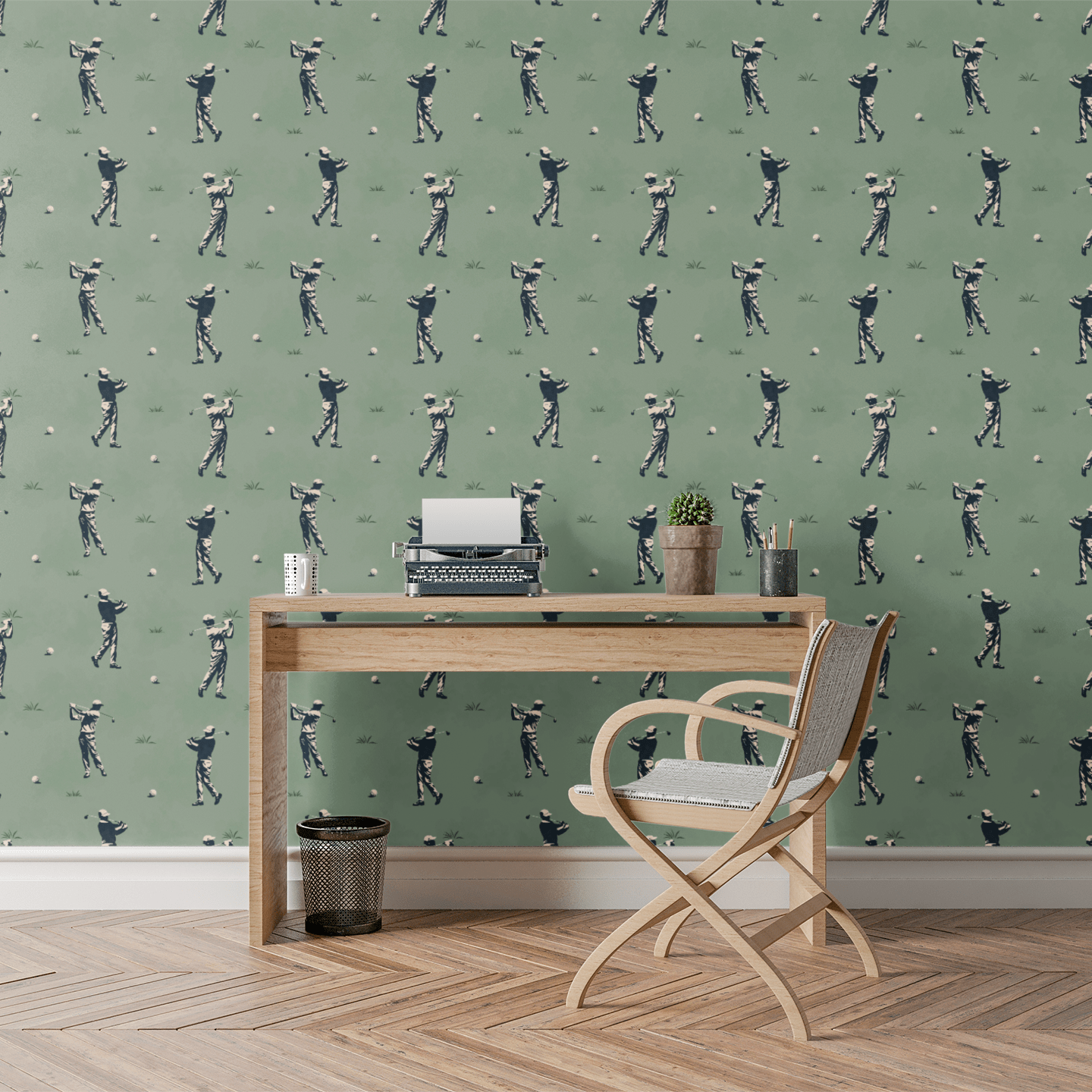 Swing Silhouettes Wallpaper Peel and Stick Wallpaper | Accent Haus