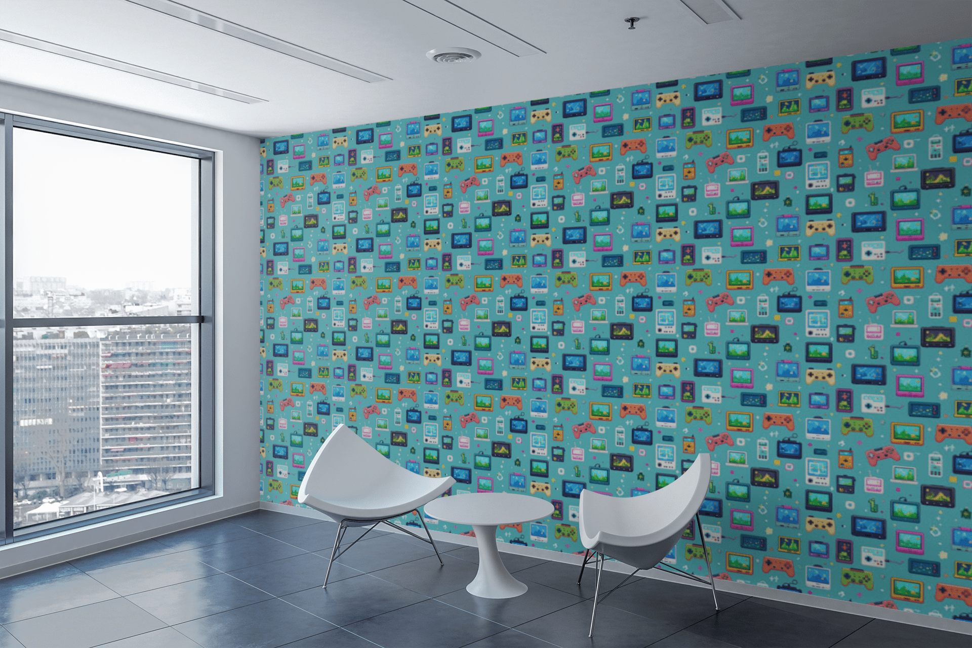 Pixel Pocket World Wallpaper Peel and Stick Wallpaper | Accent Haus