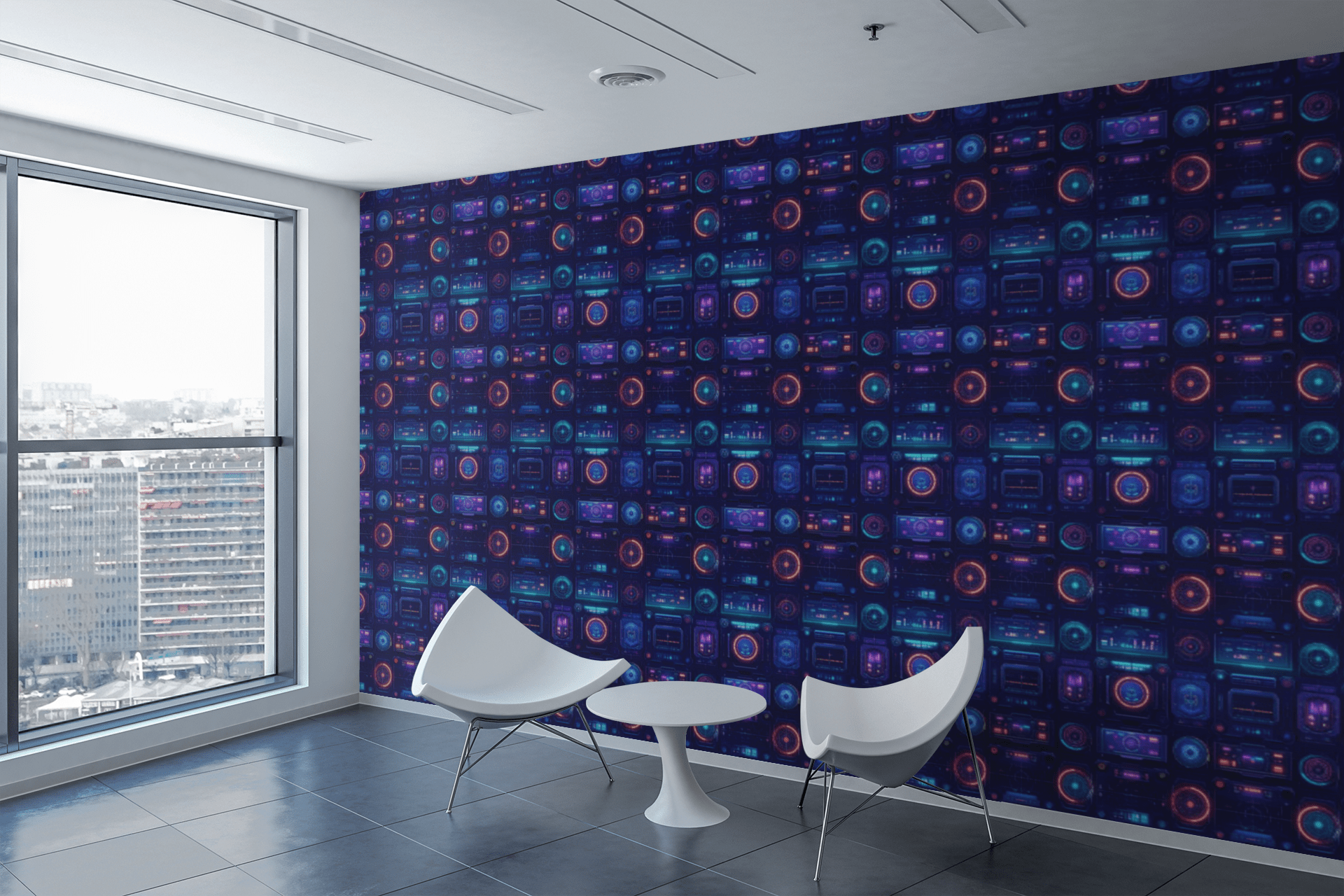 Galactic Command Console Wallpaper Peel and Stick Wallpaper | Accent Haus