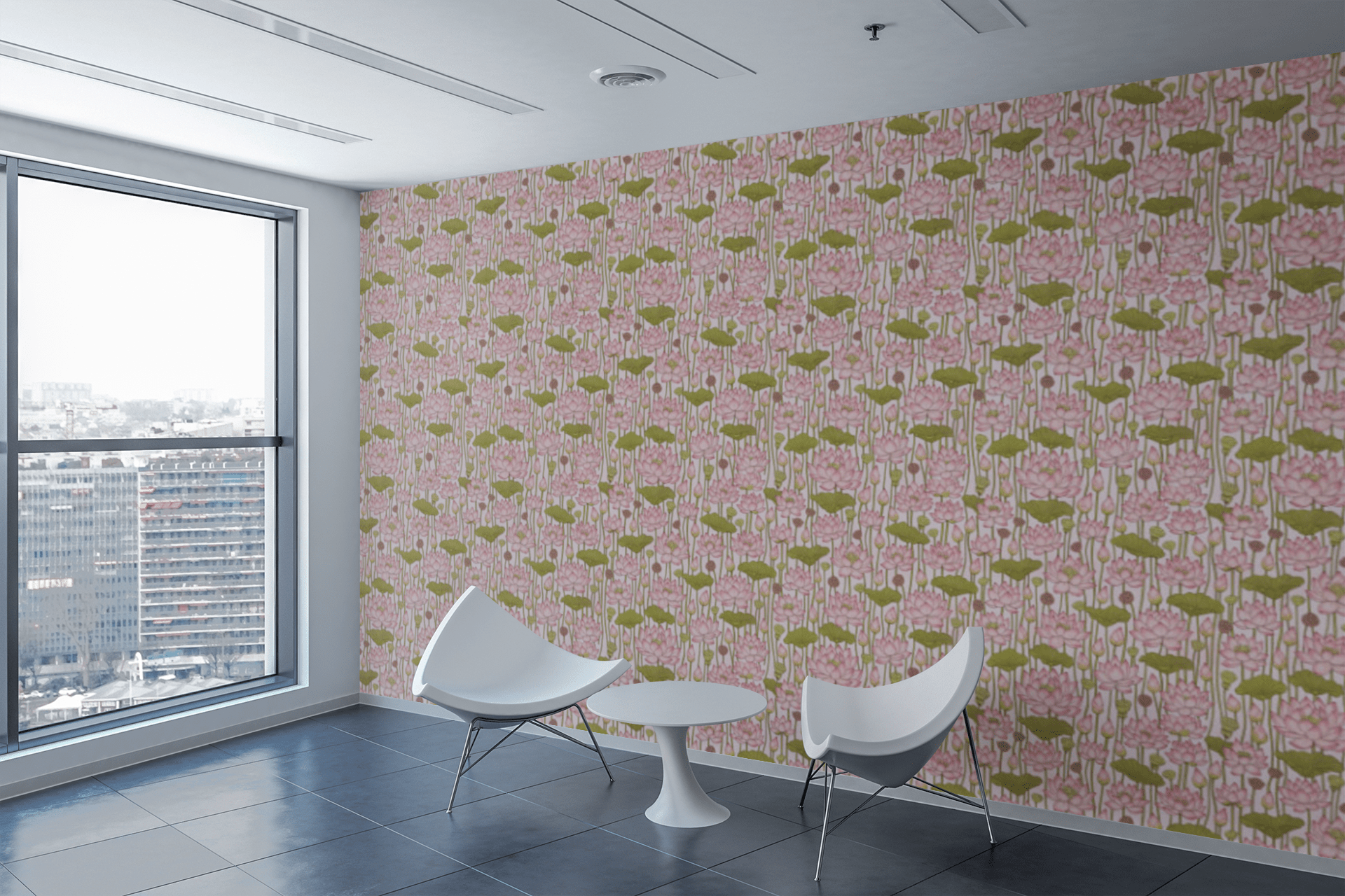 Lotus Bloom Wallpaper Peel and Stick Wallpaper | Accent Haus