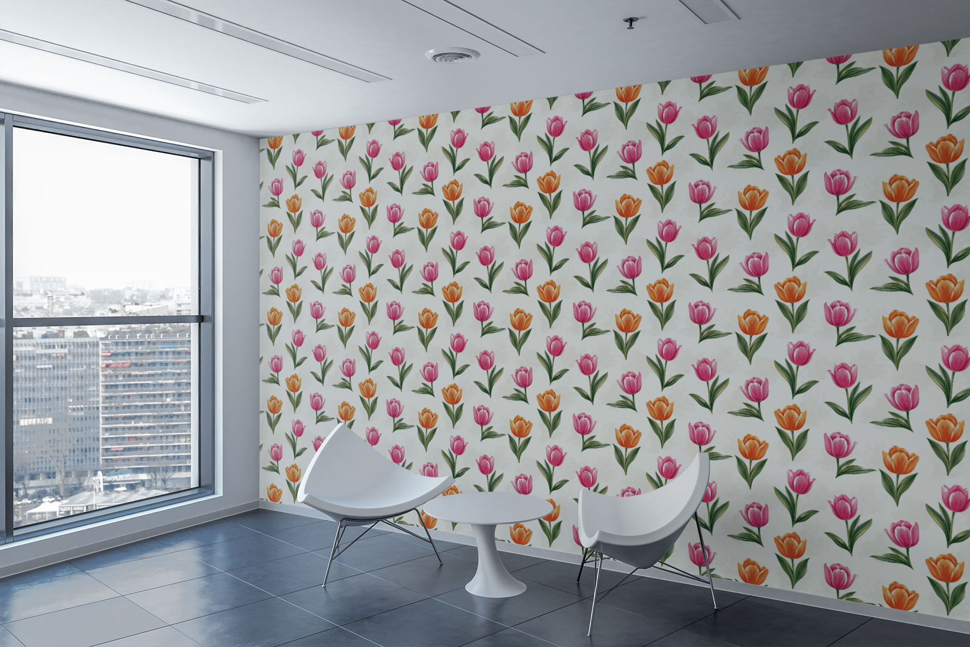 Tulip Lane Bloom Wallpaper Peel and Stick Wallpaper | Accent Haus