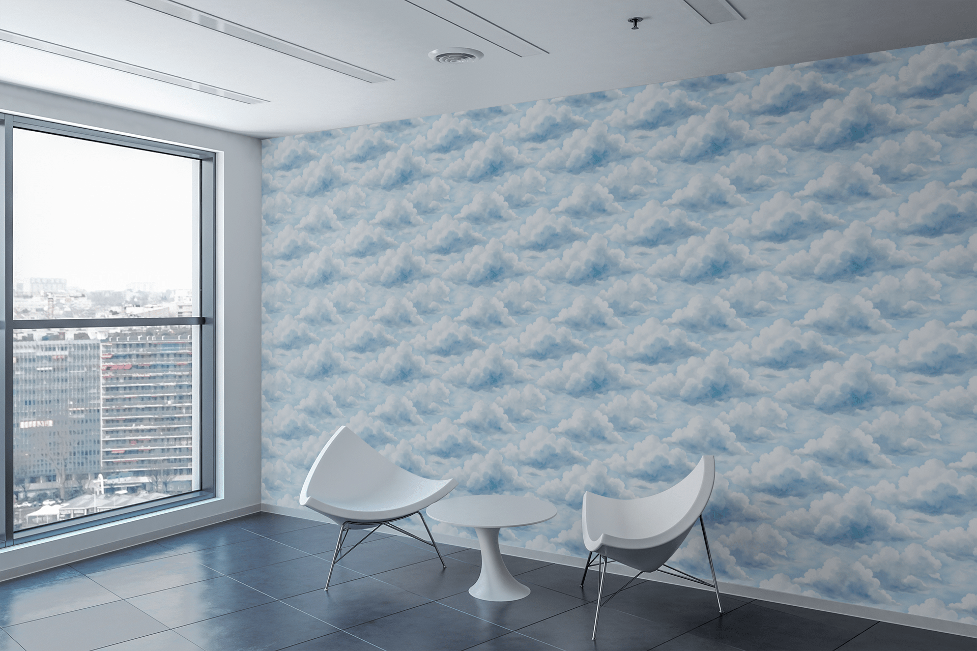 Whimsical Cloud Ceiling Wallpaper Peel and Stick Wallpaper | Accent Haus