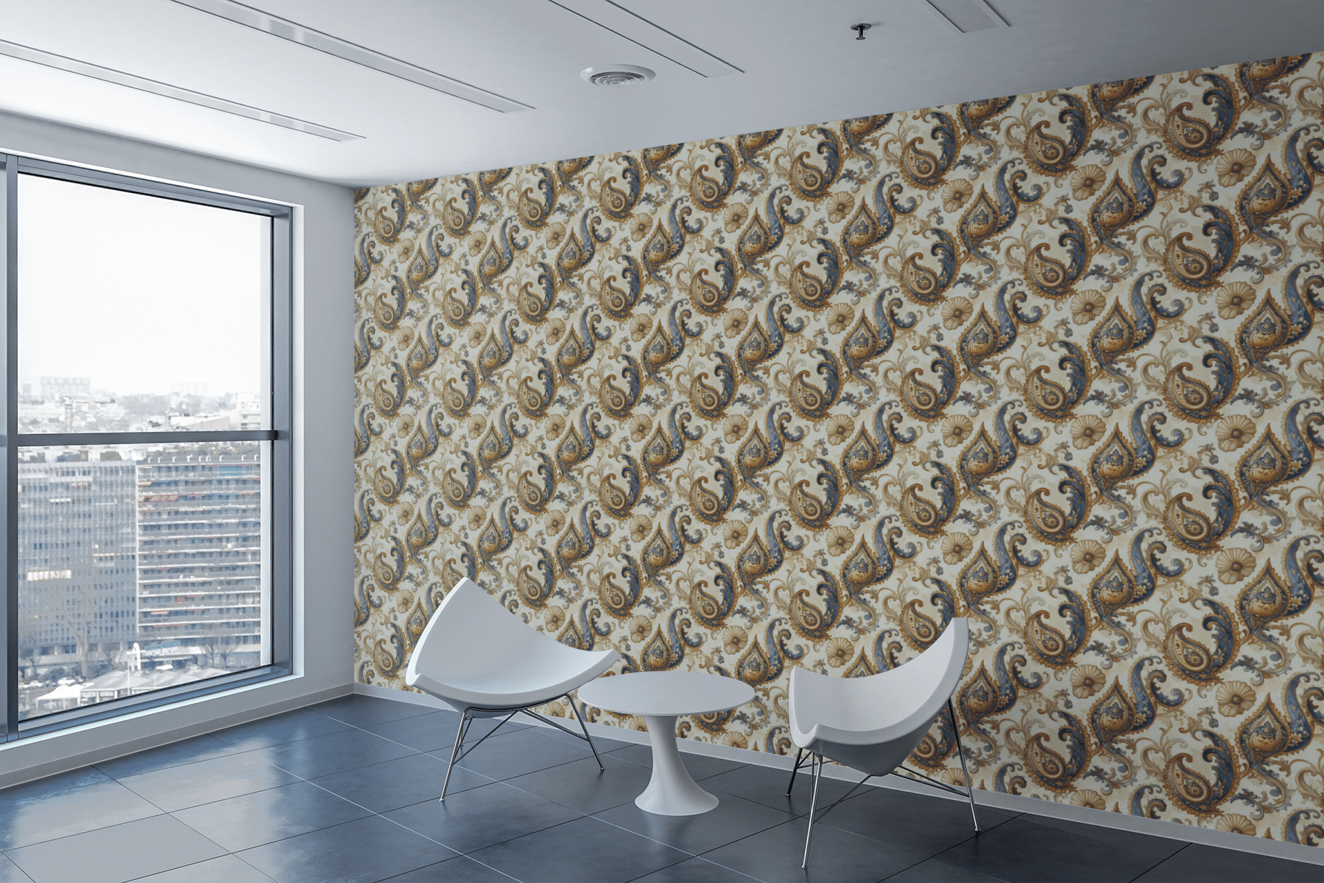 Paisley Arabesque Symphony Wallpaper Peel and Stick Wallpaper | Accent Haus