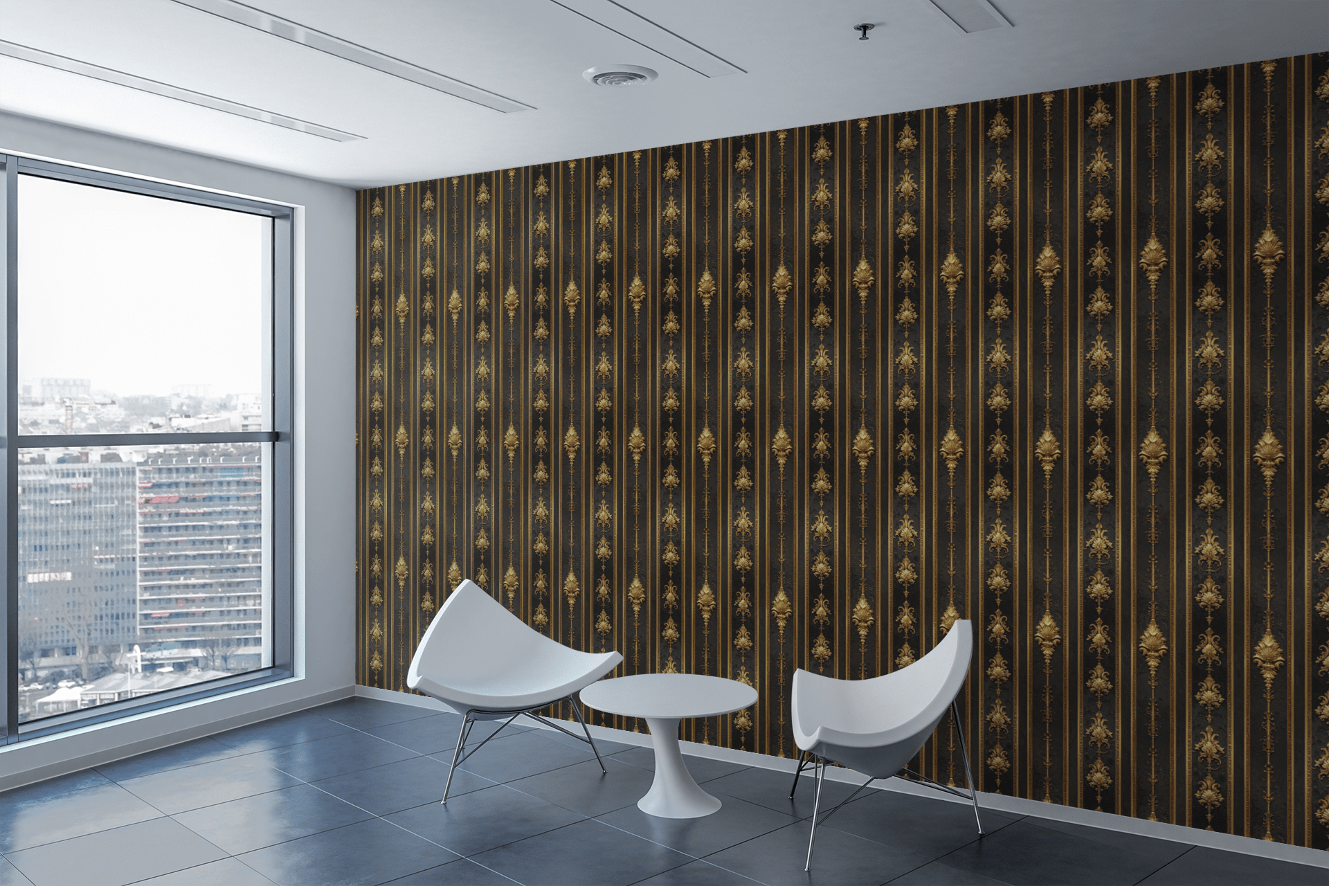 Palace Balcony Flourish Wallpaper Peel and Stick Wallpaper | Accent Haus