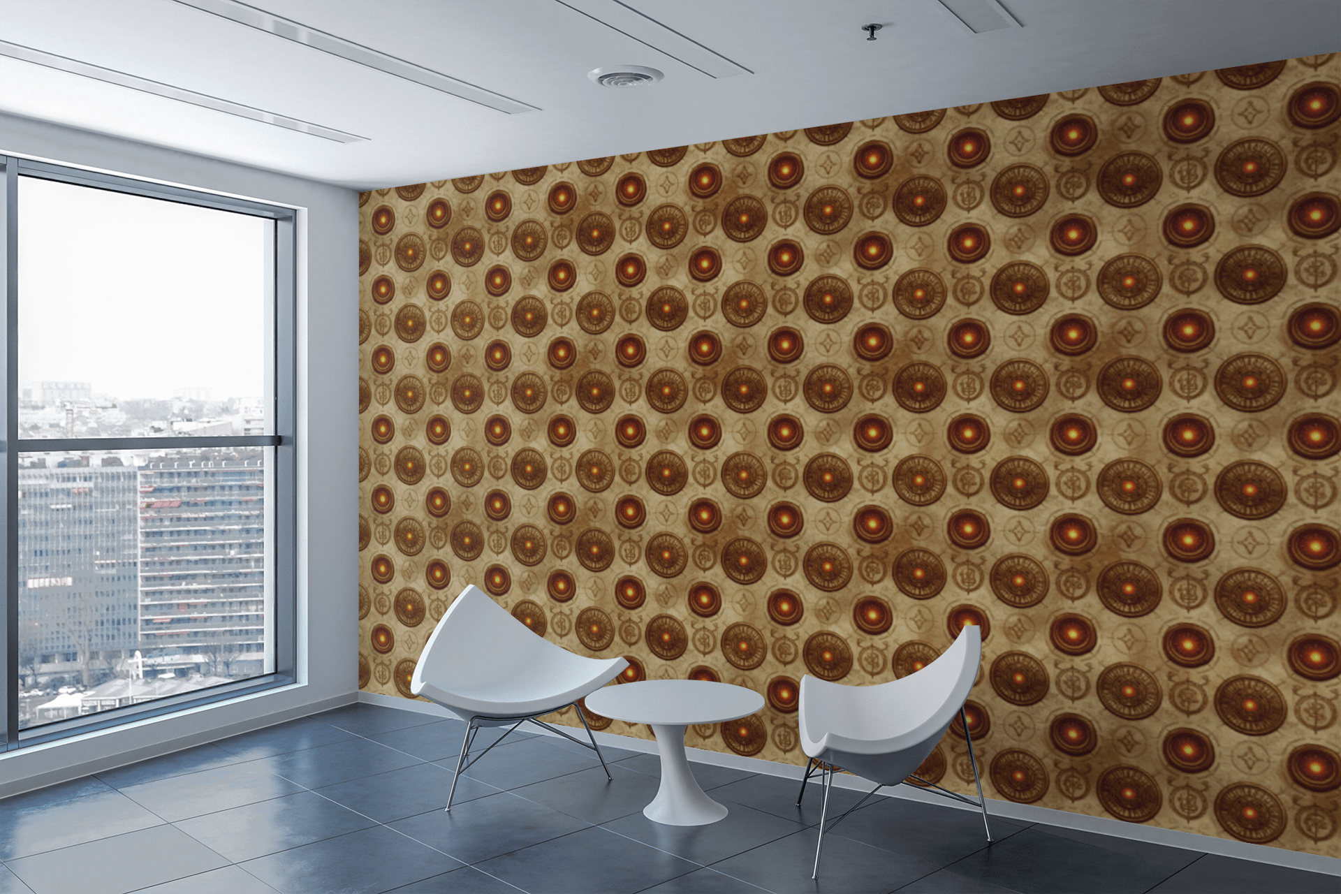 Ancient Seal Unlock Pattern Wallpaper Peel and Stick Wallpaper | Accent Haus