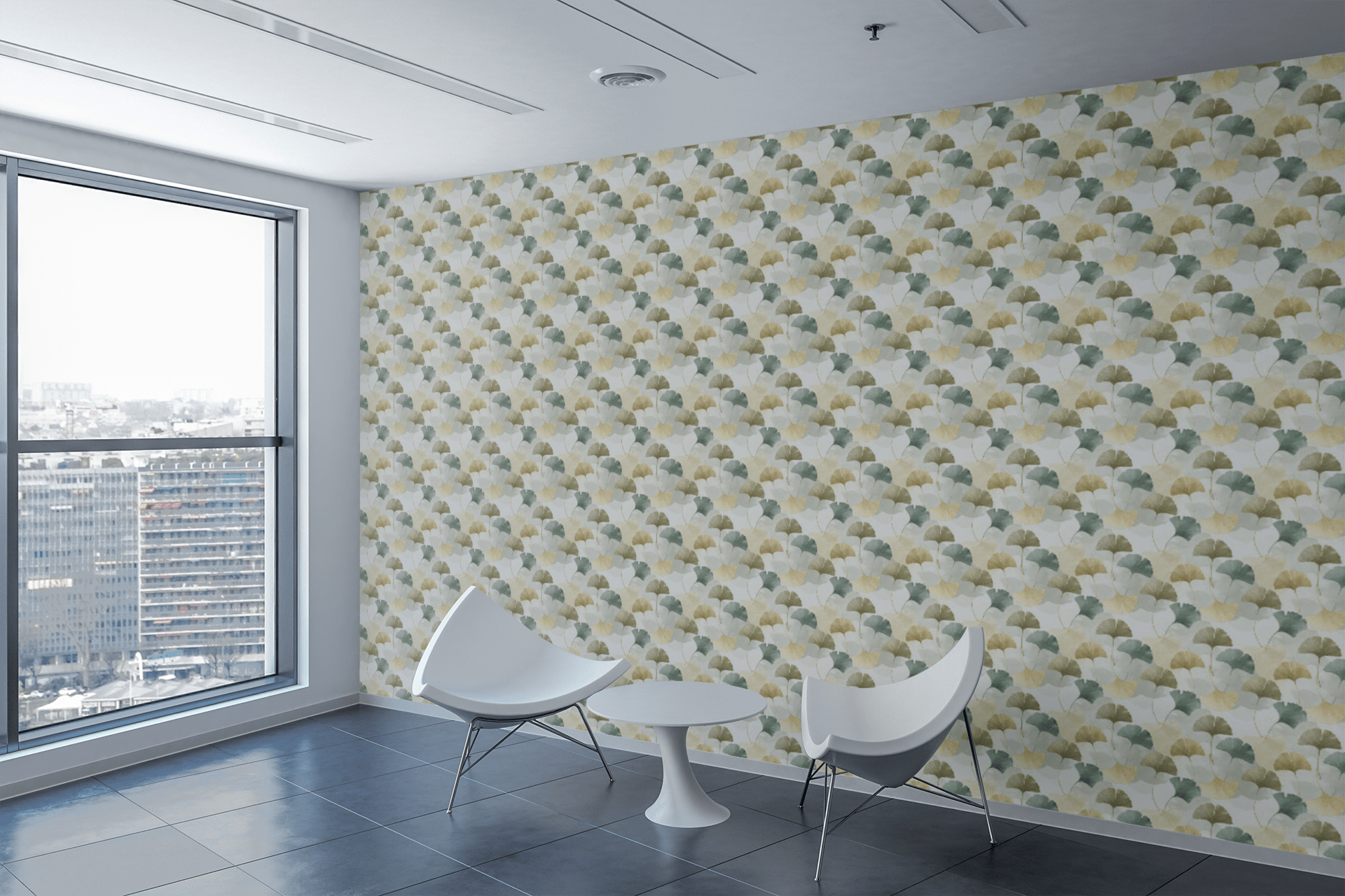 Elegant Ginkgo Drift Wallpaper Peel and Stick Wallpaper | Accent Haus