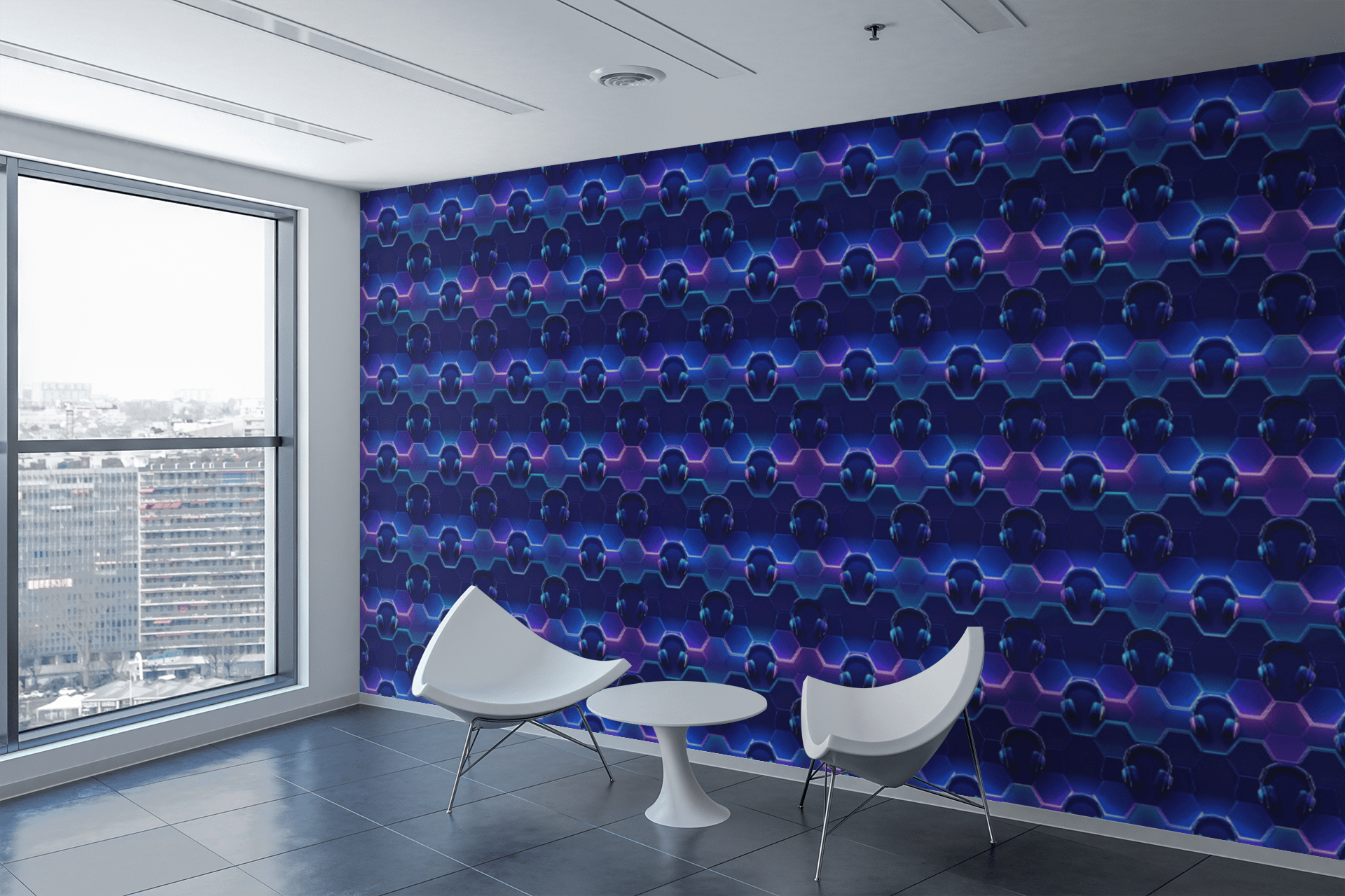 Sleek Neon Gaming Wallpaper Peel and Stick Wallpaper | Accent Haus