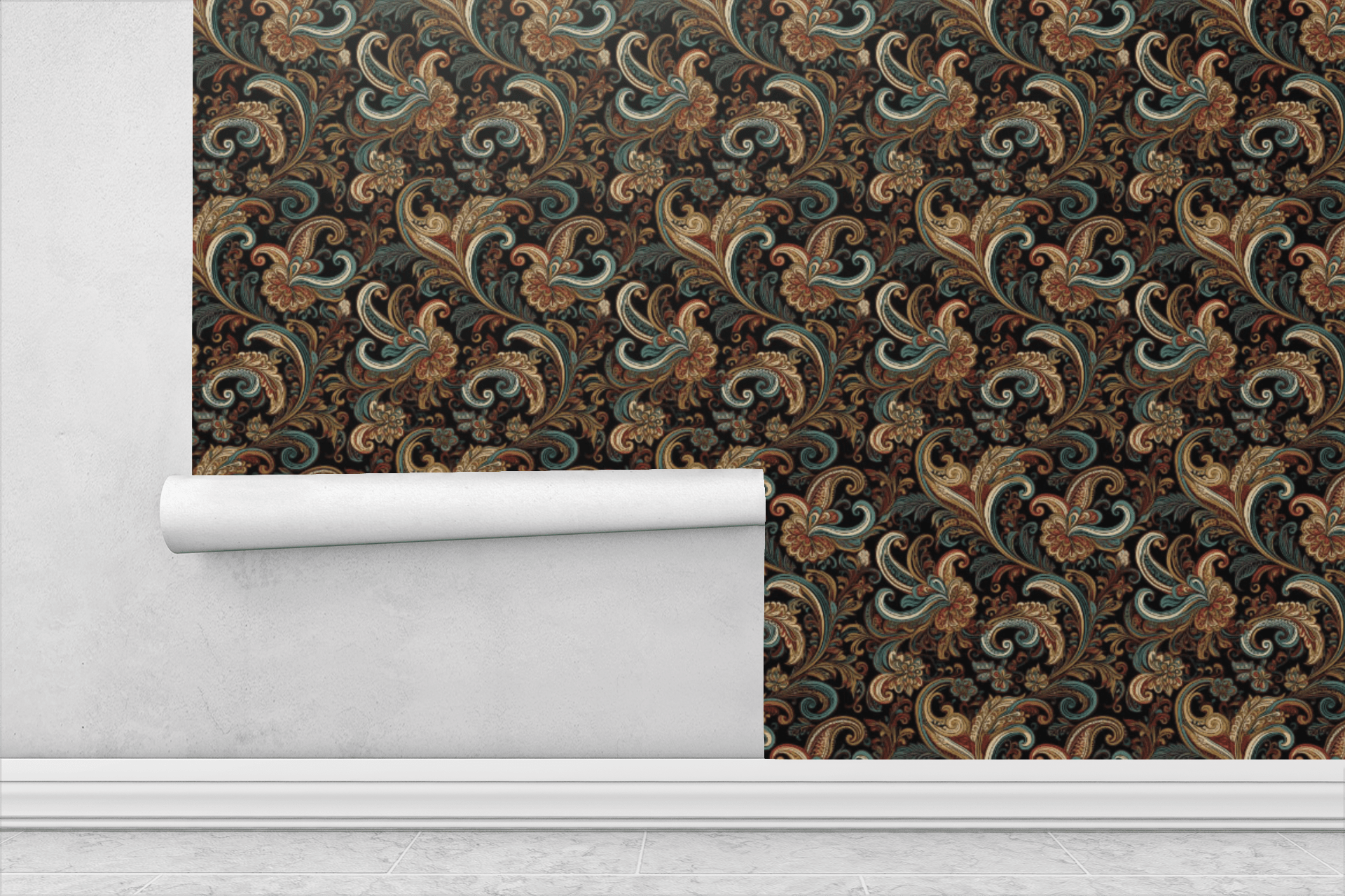 Midnight Baroque Wallpaper Peel and Stick Wallpaper | Accent Haus
