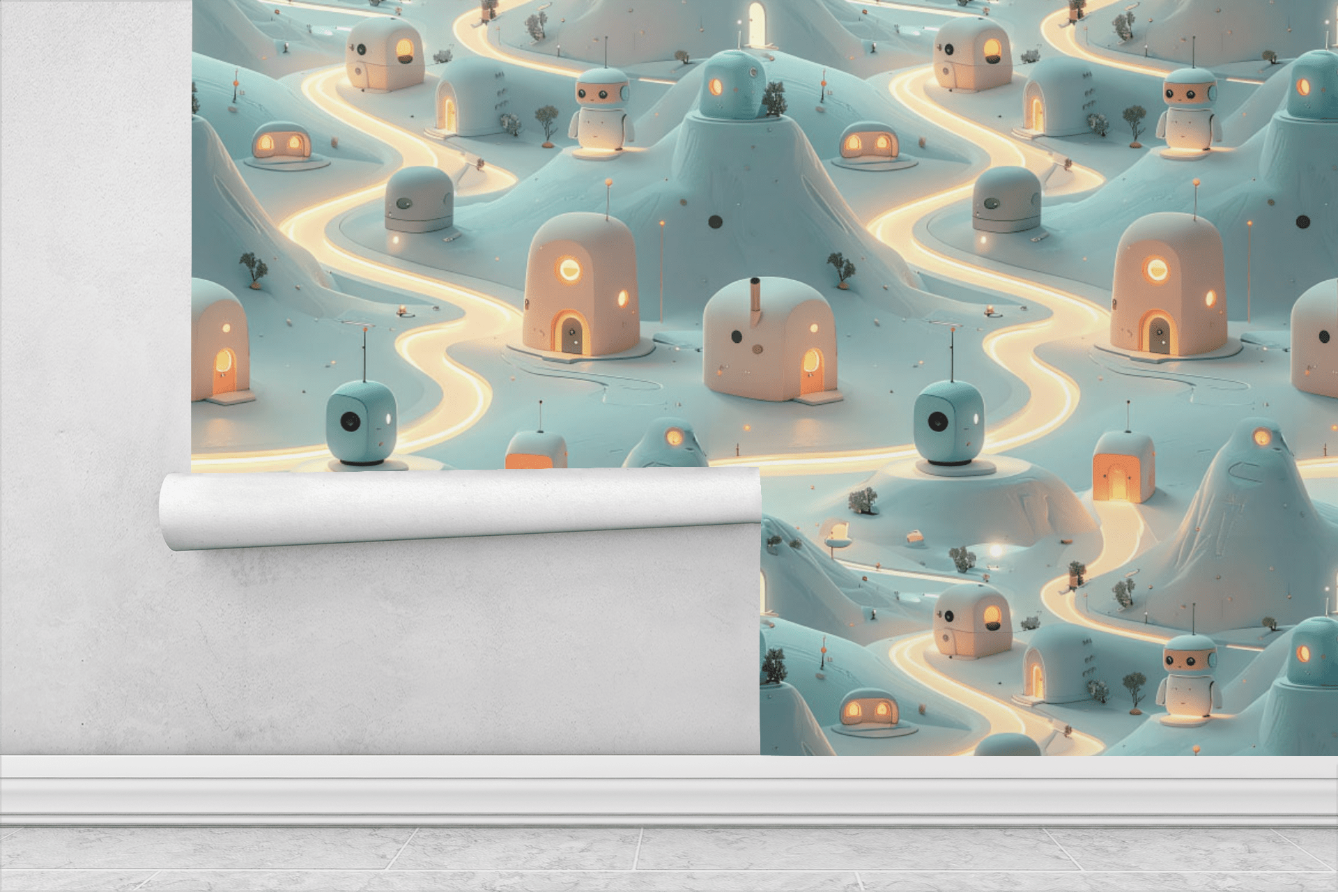 Neo Eco-Utopia Wallpaper Peel and Stick Wallpaper | Accent Haus