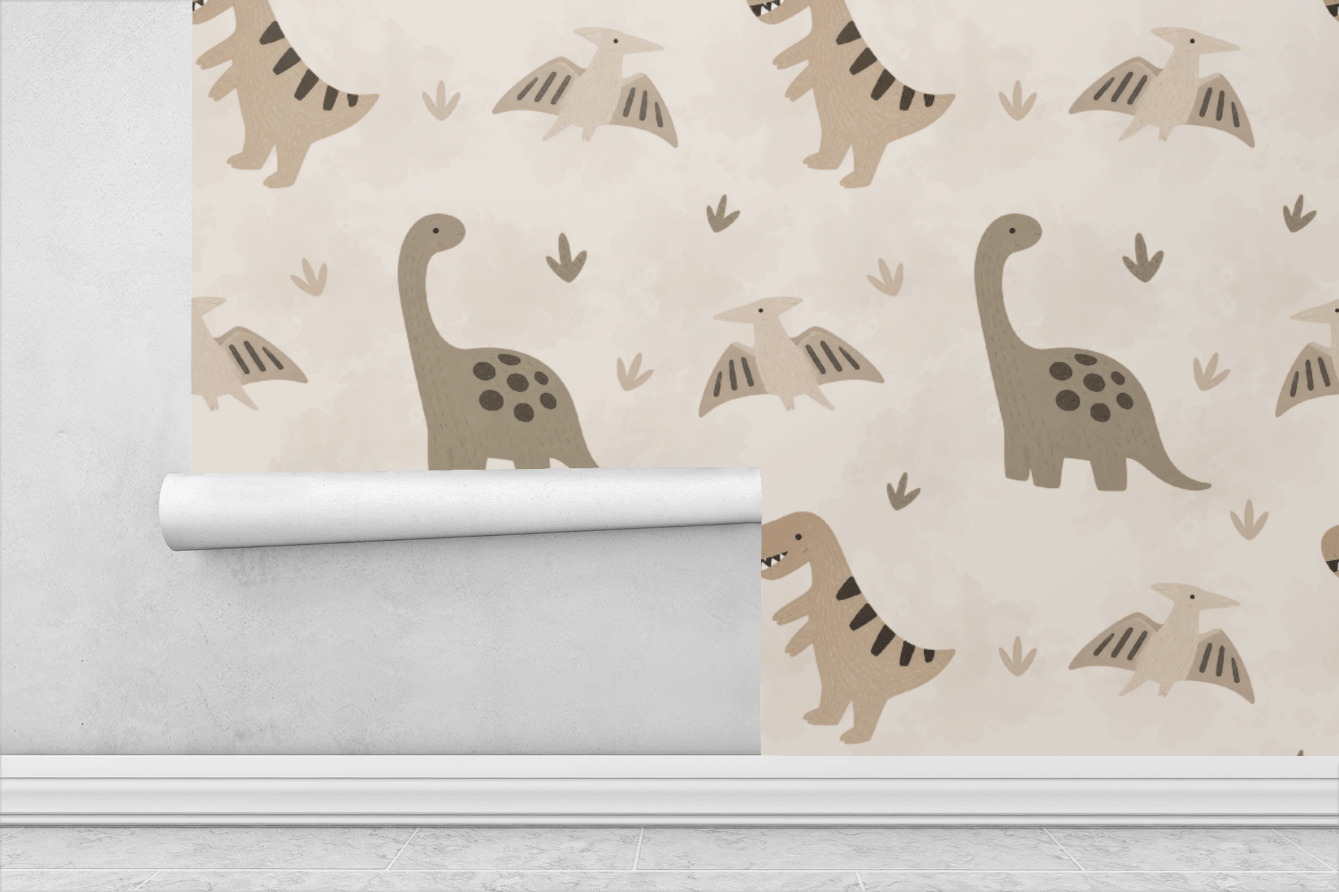 Kids Dino Sketch Wallpaper Peel and Stick Wallpaper | Accent Haus