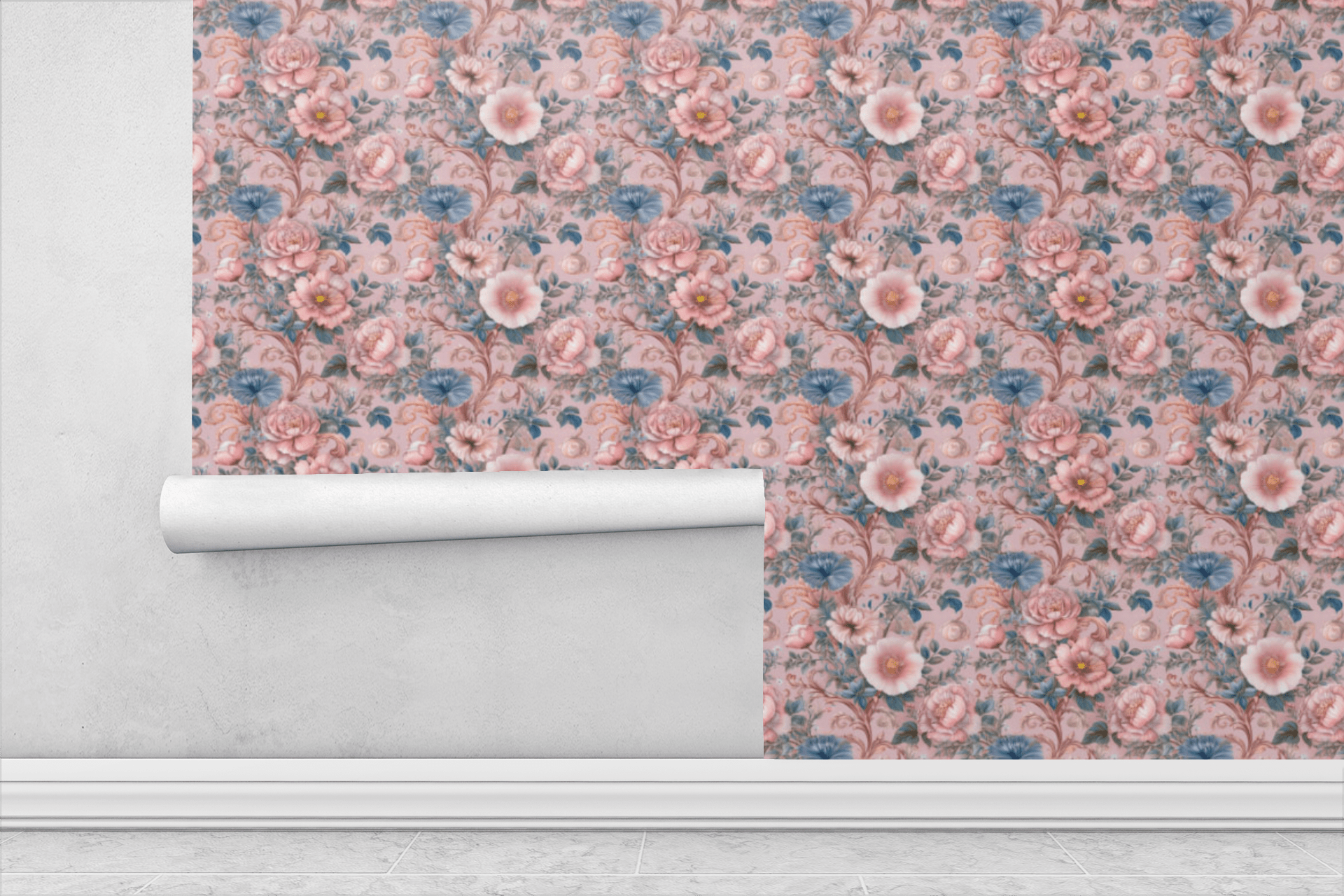 Floral Ornate Baroque Wallpaper Peel and Stick Wallpaper | Accent Haus