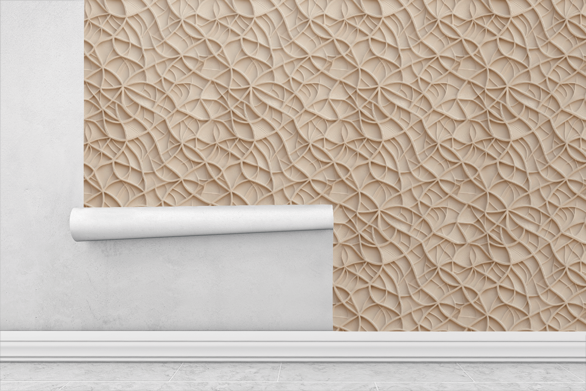 Sculpted Serenity Wallpaper Peel and Stick Wallpaper | Accent Haus