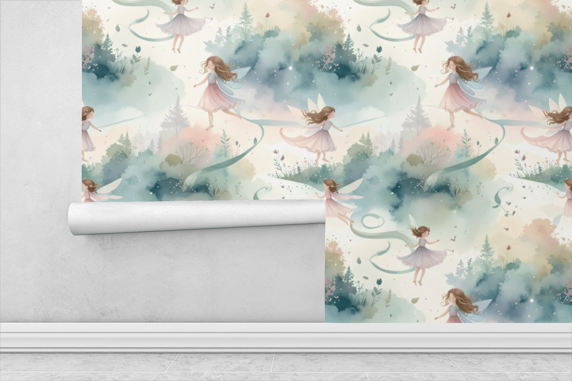 Whisper Wind Fairies Wallpaper Peel and Stick Wallpaper | Accent Haus