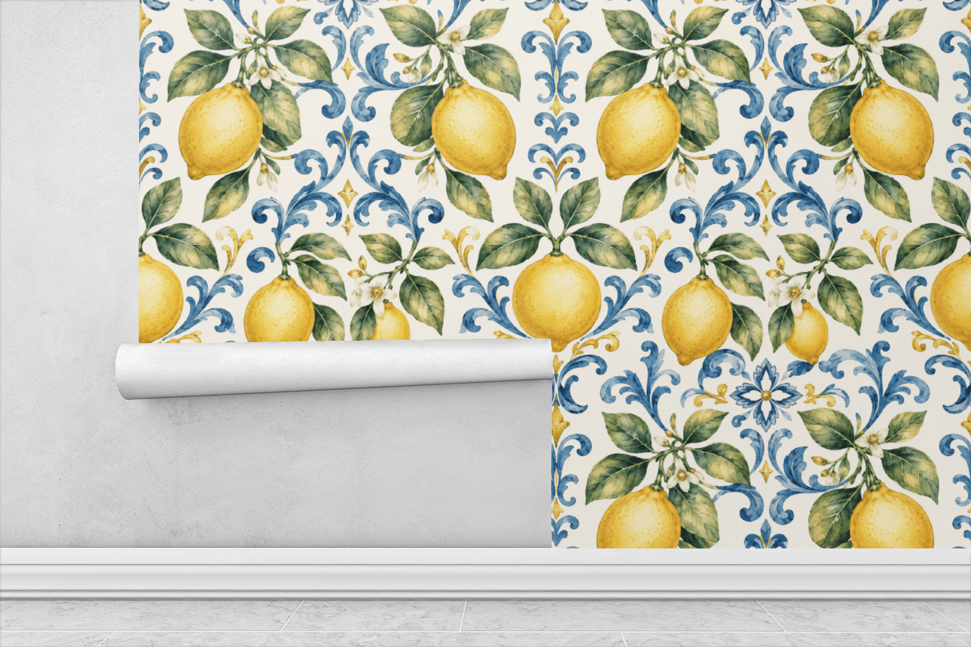 Vintage Citrus Wallpaper Peel and Stick Wallpaper | Accent Haus