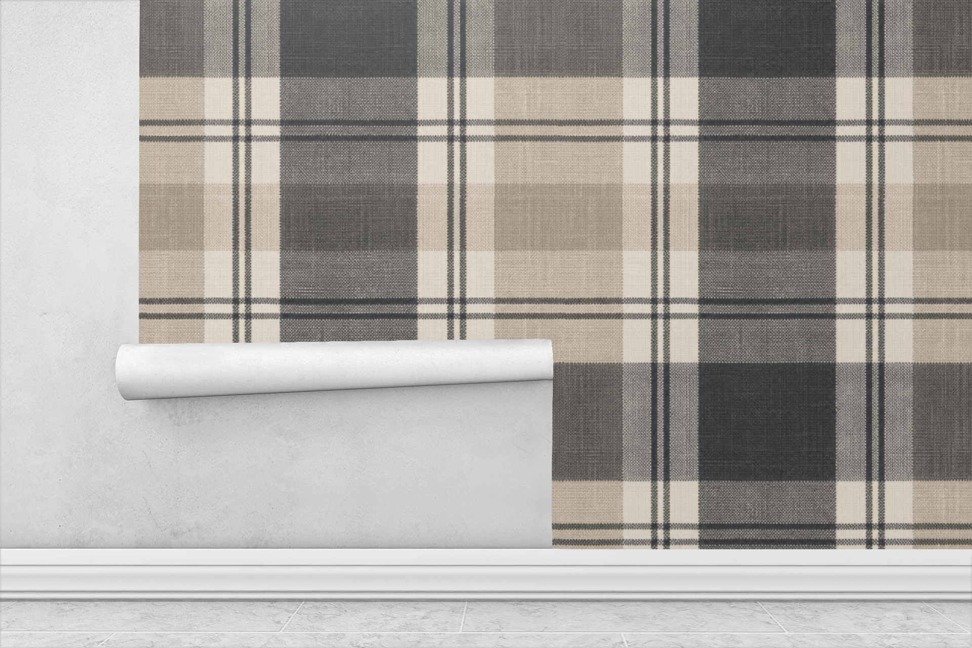 Modern Manor Plaid Wallpaper Peel and Stick Wallpaper | Accent Haus