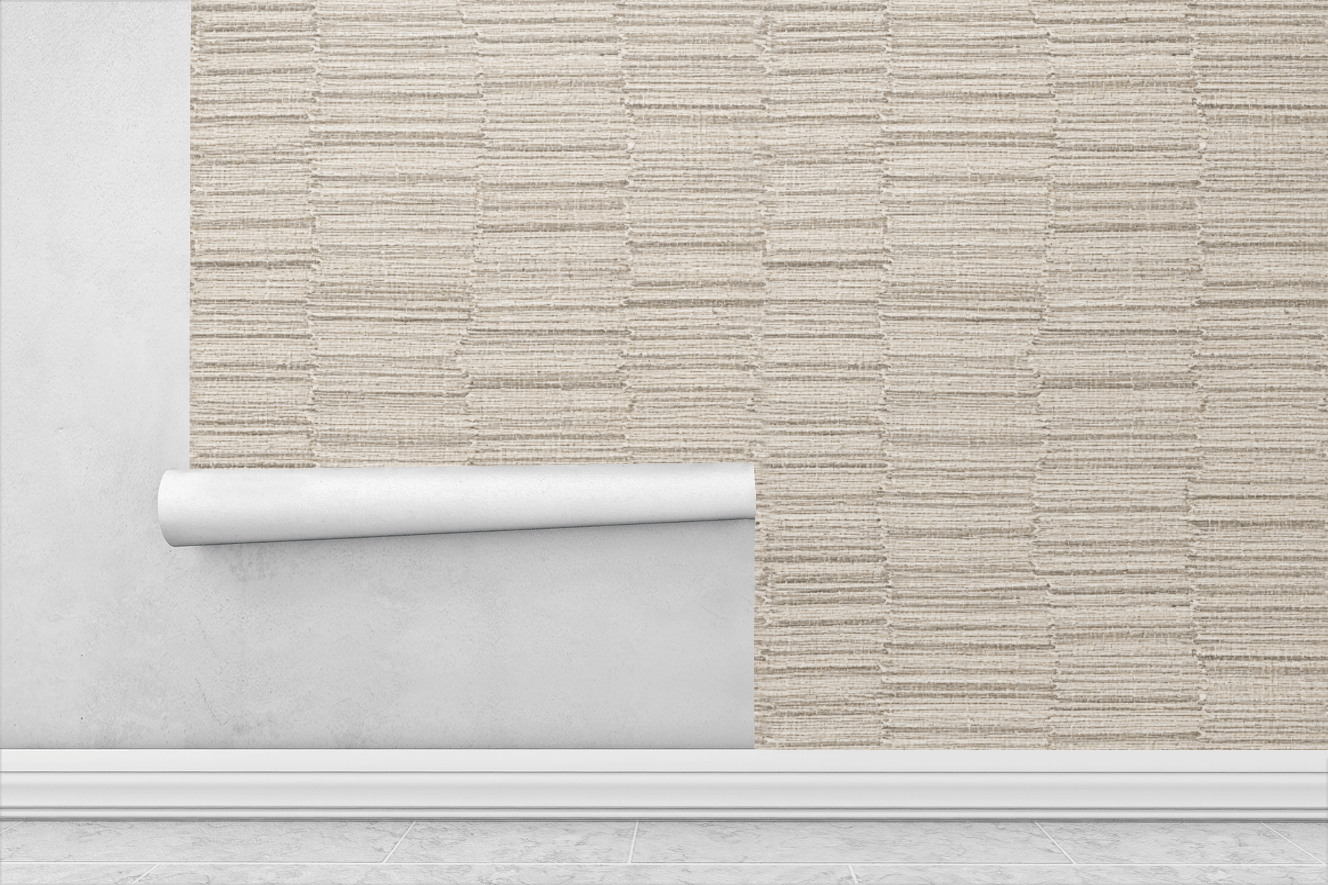 Estate Grasscloth Greige Wallpaper Peel and Stick Wallpaper | Accent Haus