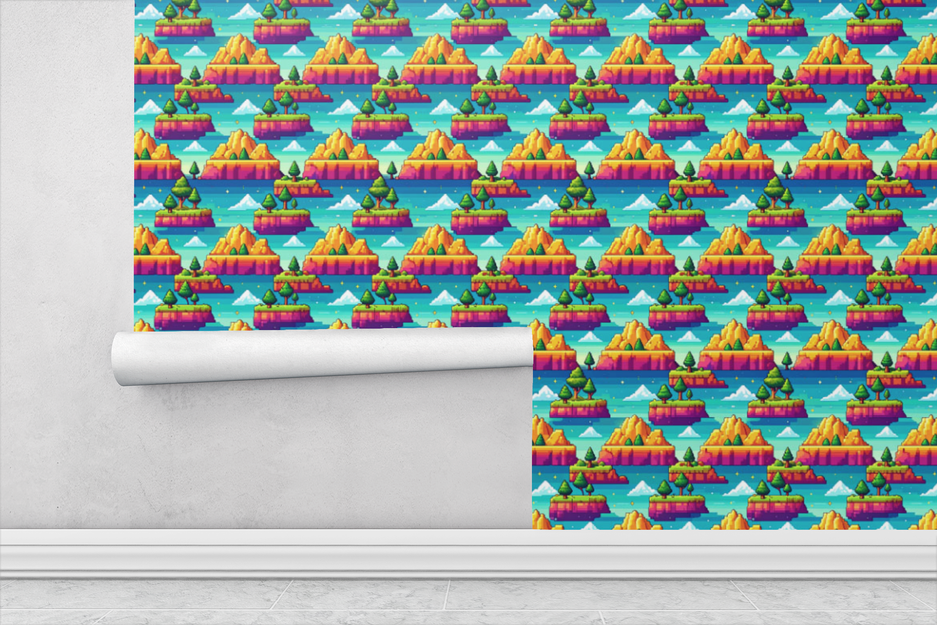 Pixel Kingdom Quest Wallpaper Peel and Stick Wallpaper | Accent Haus