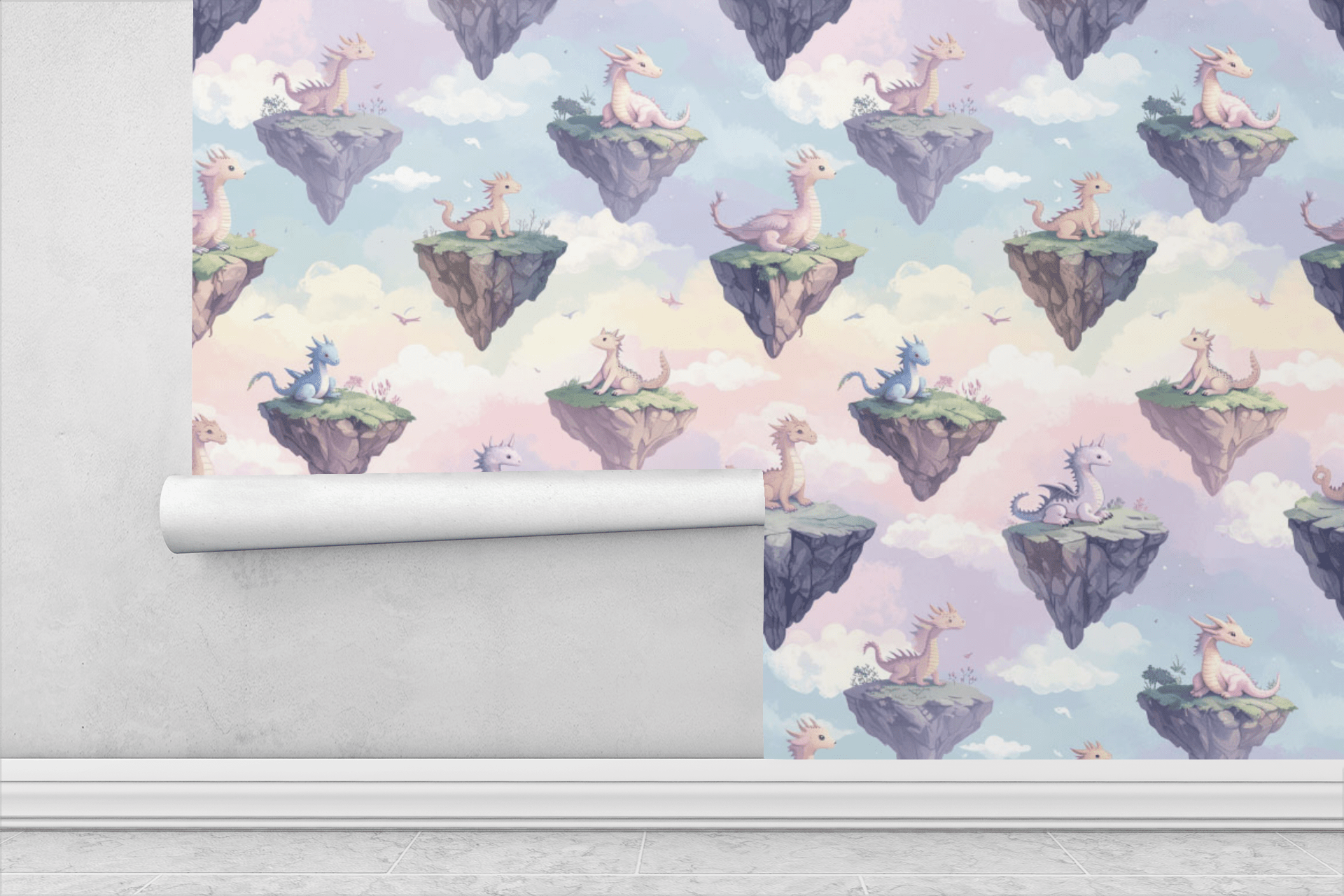 Floating Rock Dragon Isles Wallpaper Peel and Stick Wallpaper | Accent Haus