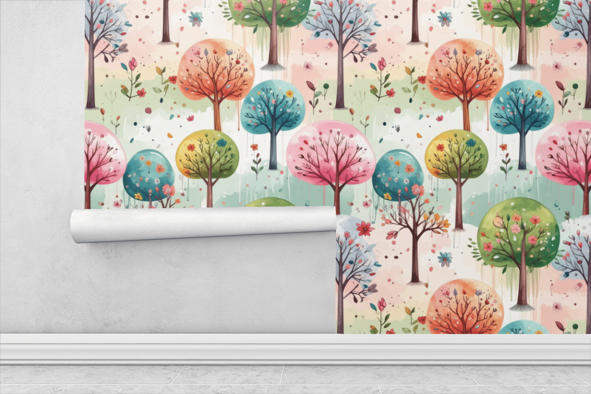 Magic Doodle Forest Wallpaper Peel and Stick Wallpaper | Accent Haus