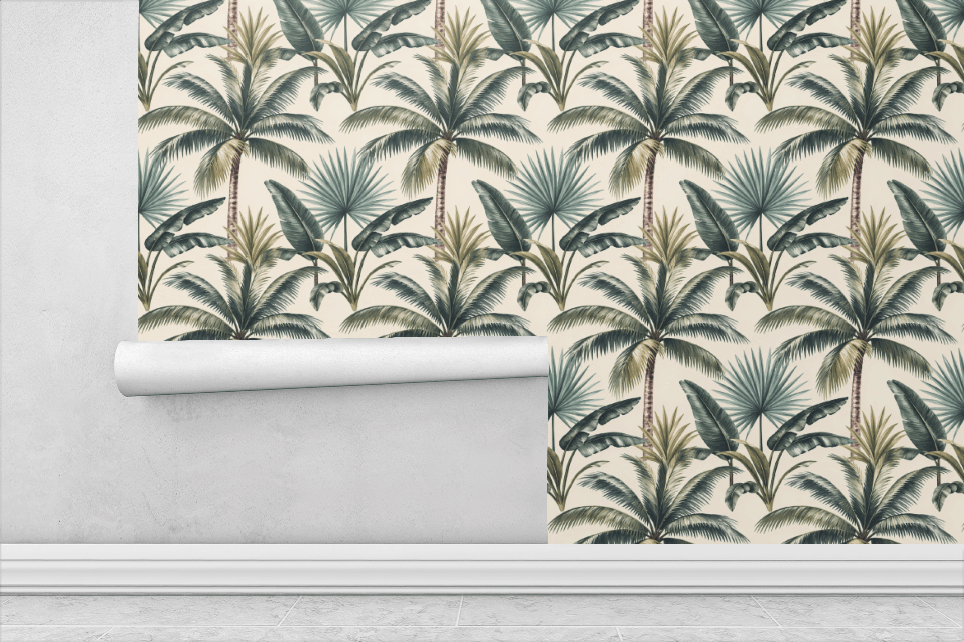 Palm House Neutral Wallpaper Peel and Stick Wallpaper | Accent Haus