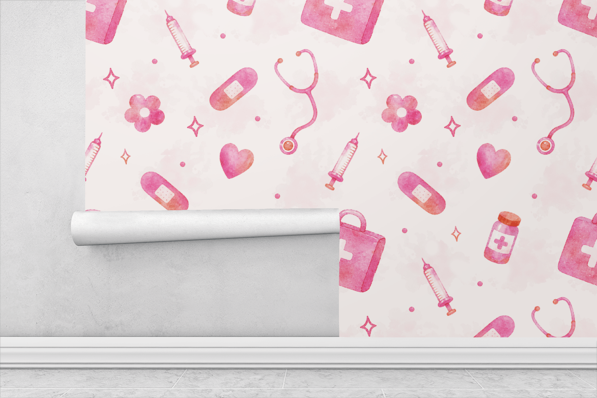 Rosy Remedy Repeat Wallpaper Peel and Stick Wallpaper | Accent Haus