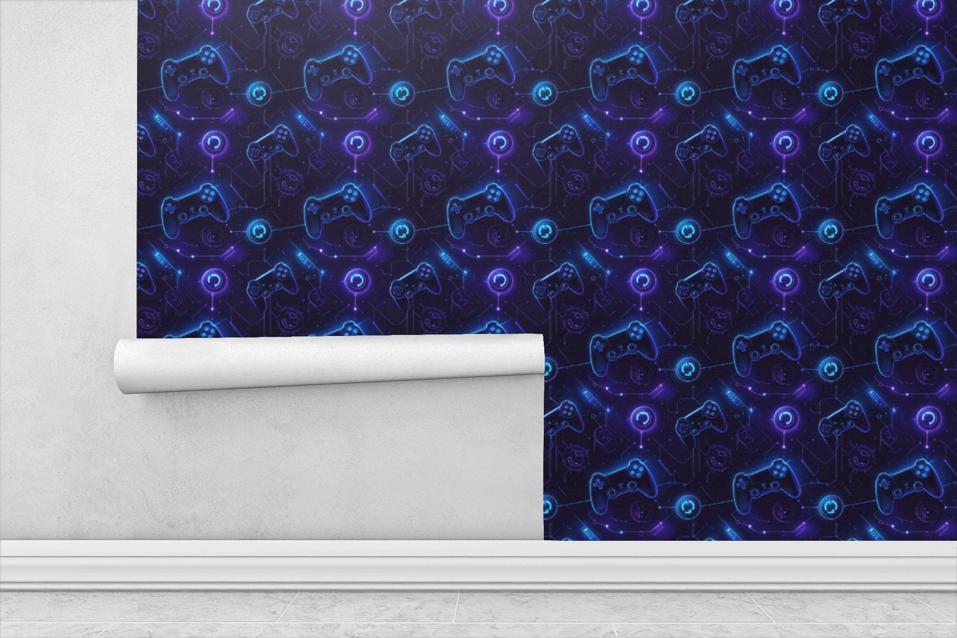 Gamer Energy Circuit Wallpaper Peel and Stick Wallpaper | Accent Haus