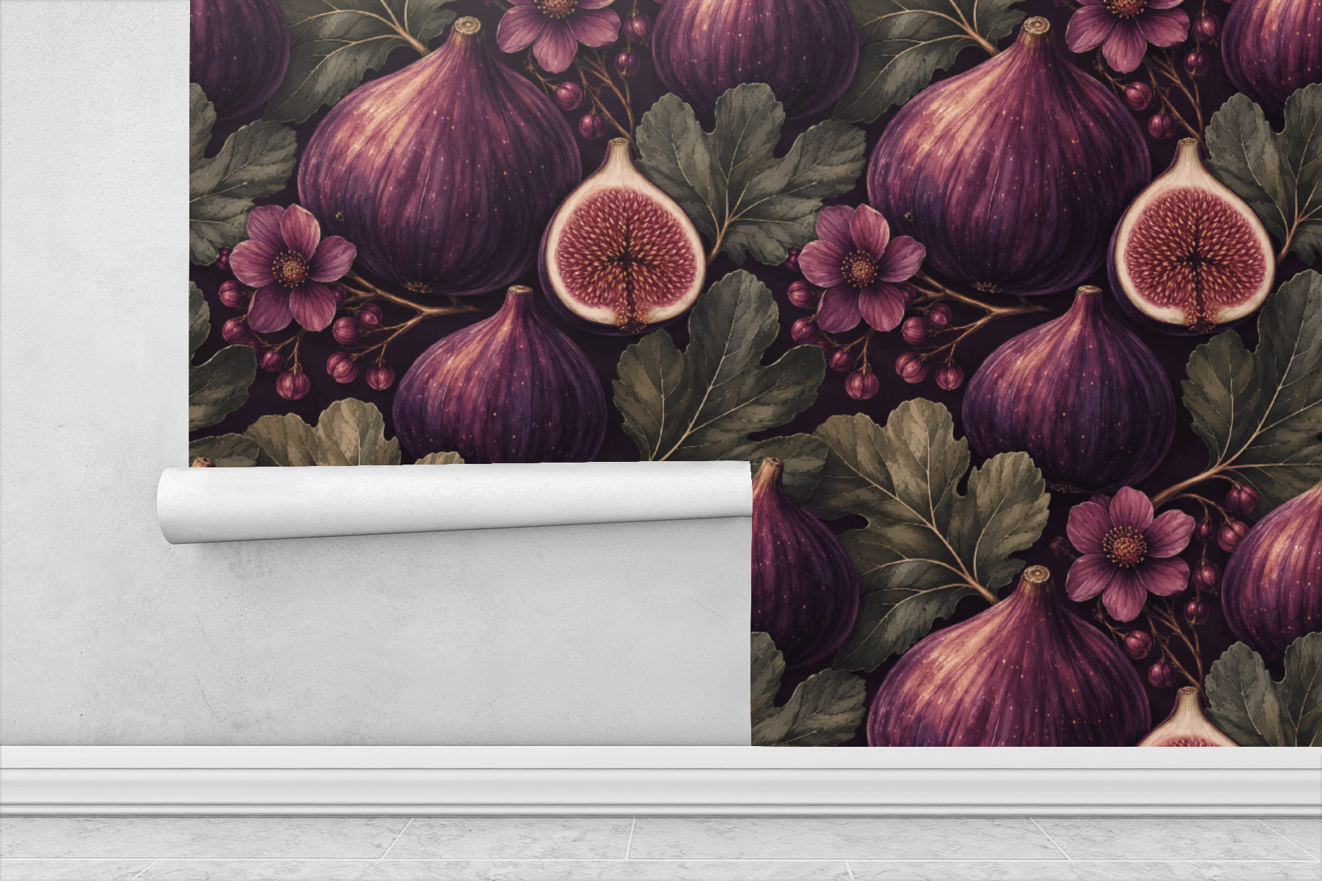 Velvet Fig Wallpaper Peel and Stick Wallpaper | Accent Haus