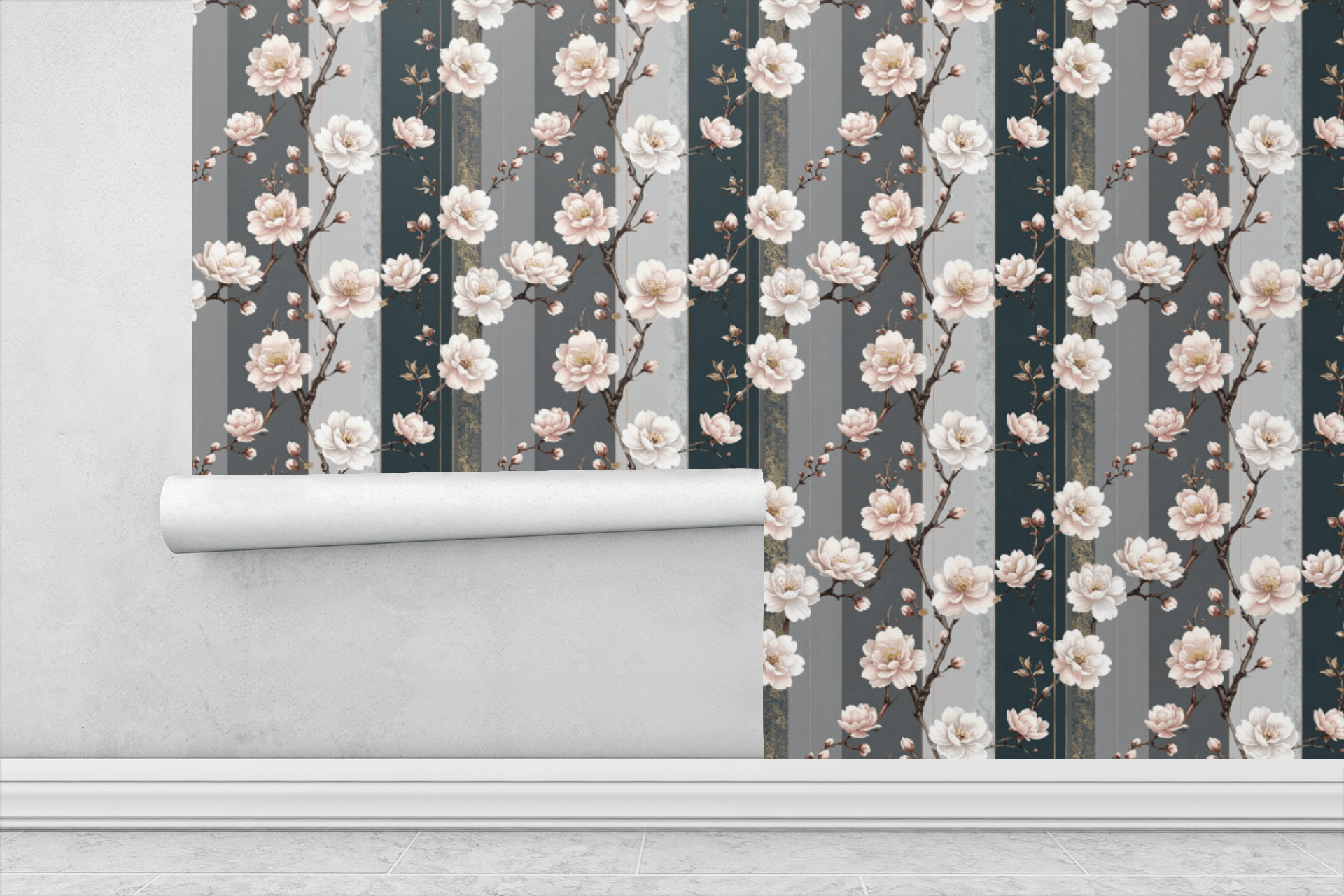 Elegant Cherry Blossom Wallpaper Peel and Stick Wallpaper | Accent Haus